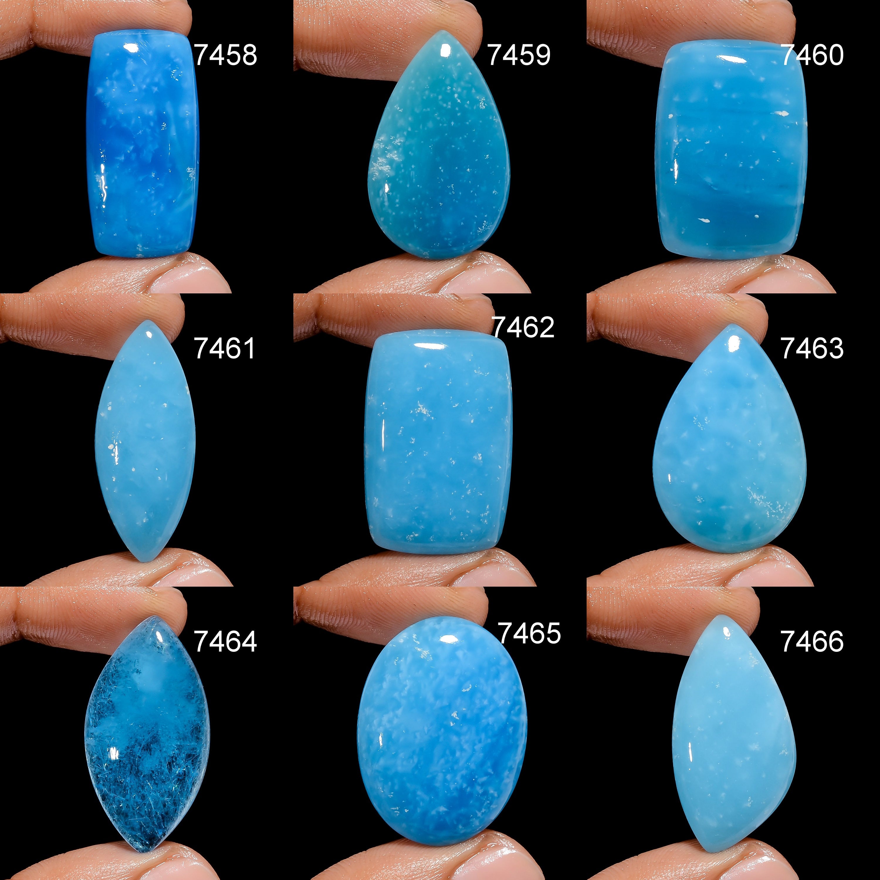 AAA Hemimorphite Cabochon Blue Gemstone for Jewelry Making - image 5