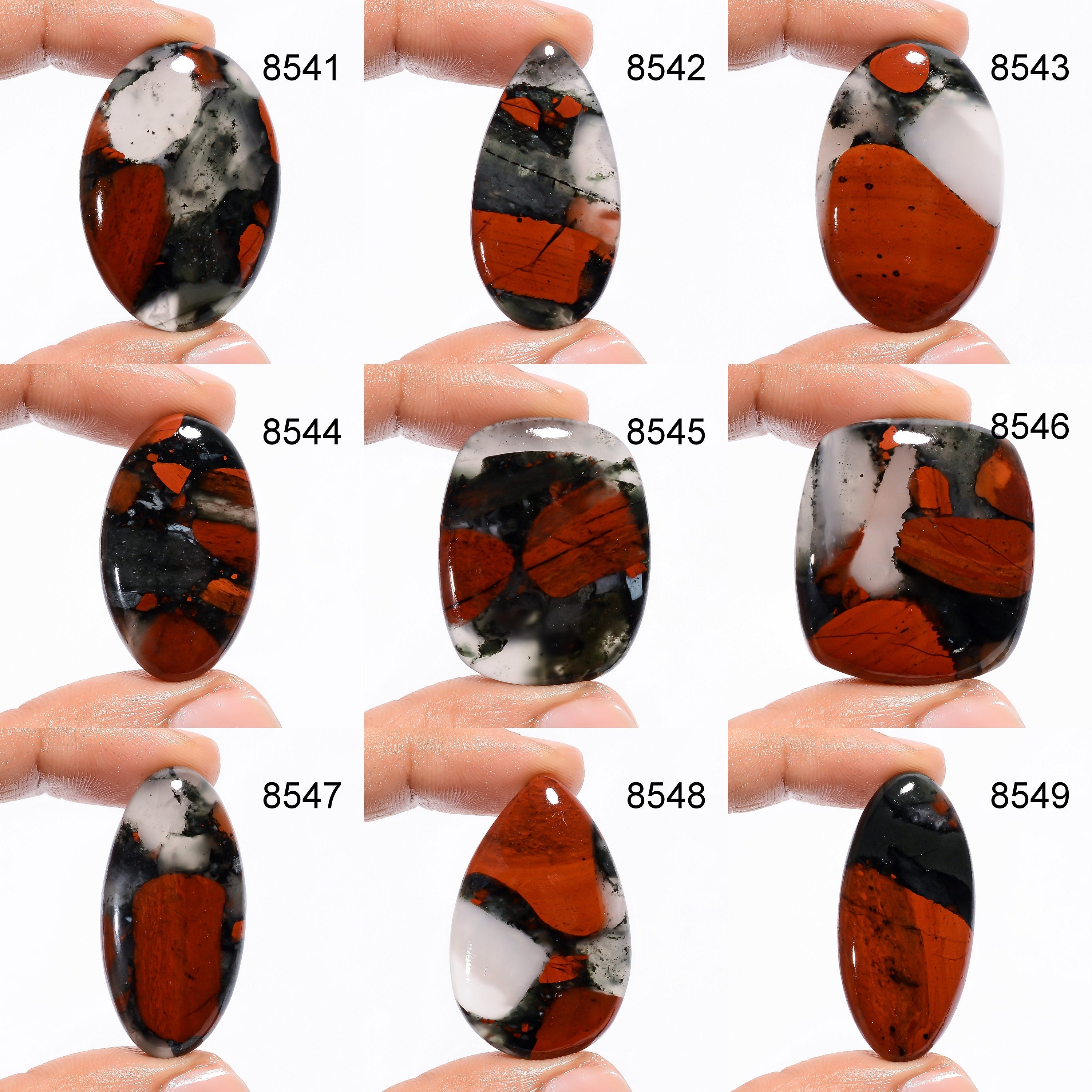 African Bloodstone Gemstone, Natural Loose Cabochon, Rare Stone For pendent Jewelry DIY-ART-CRAFT - image 3