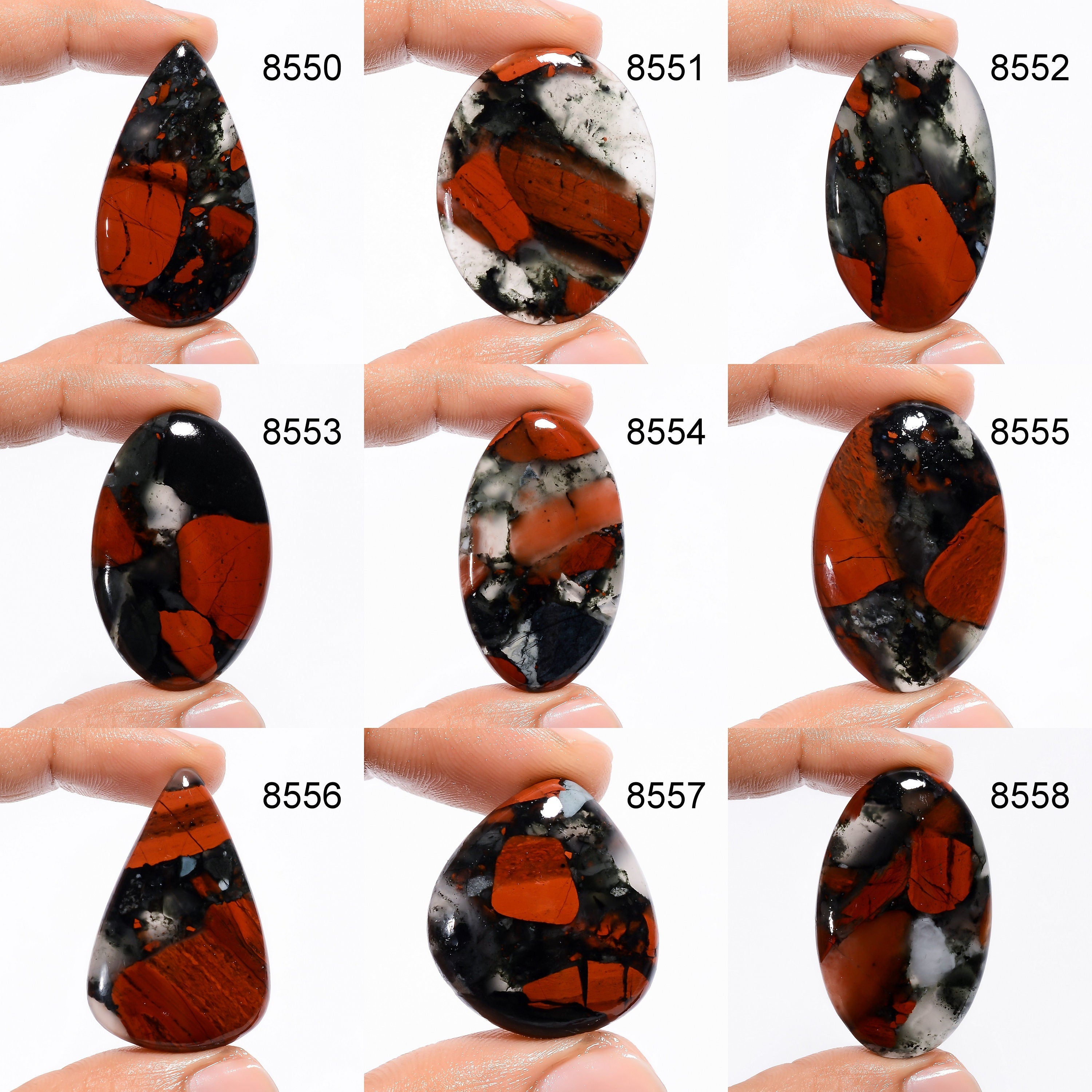 African Bloodstone Gemstone, Natural Loose Cabochon, Rare Stone For pendent Jewelry DIY-ART-CRAFT - image 4