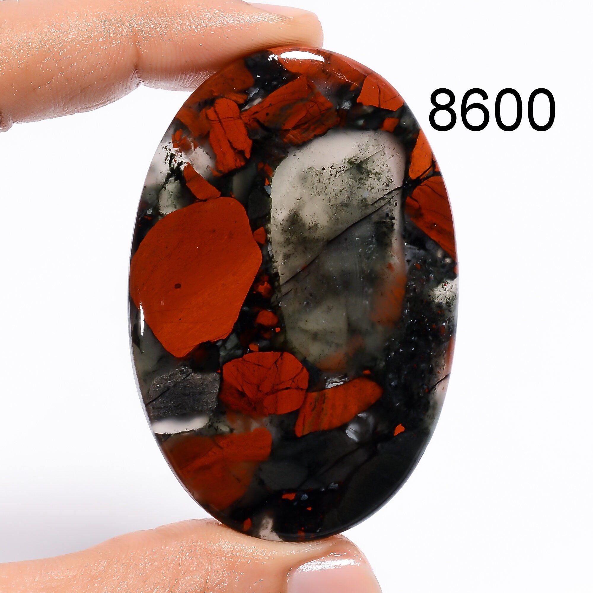 African Bloodstone Gemstone, Natural African Bloodstone Cabochon, AAA+ Quality Gemstone, Loose Bloodstone Gemstone, Rare - image 2