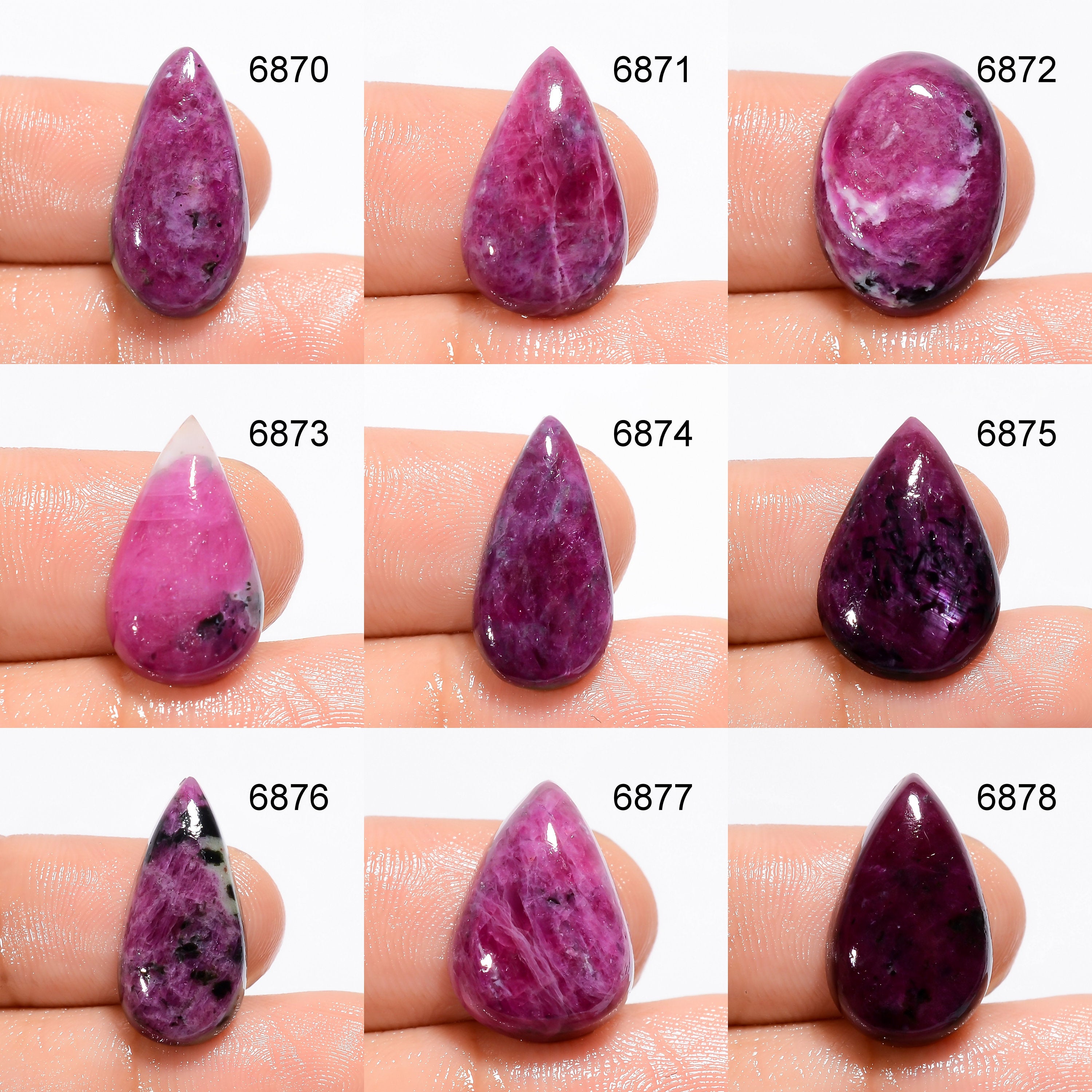 Natural Ruby Gemstone Cabochon, Natural Ruby Cabochons, Top Quality Healing Ruby Cabochon, Loose Ruby Gemstone For Jewel - image 6