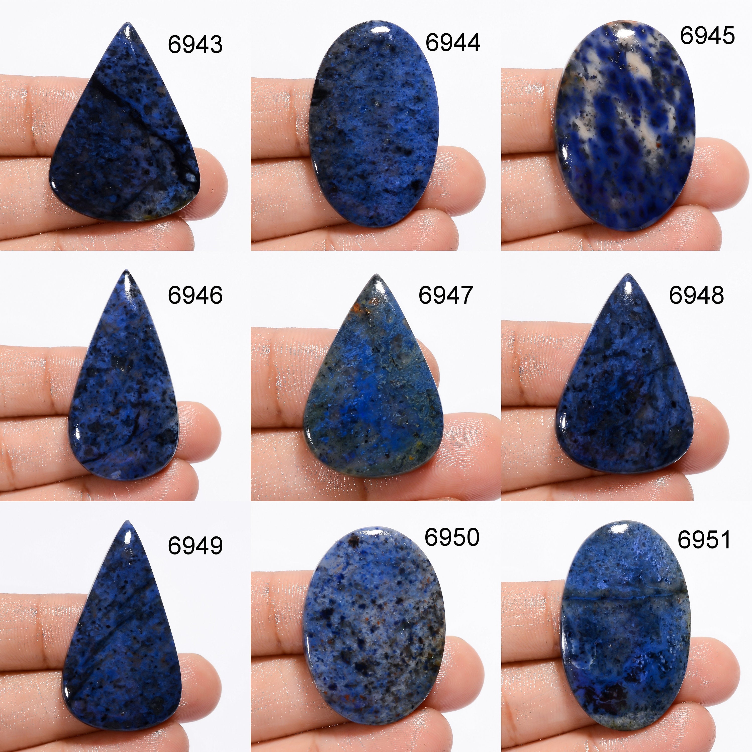Natural Dumortierite Gemstone, Loose Cabochon For Jewelry Making Supply - image 9