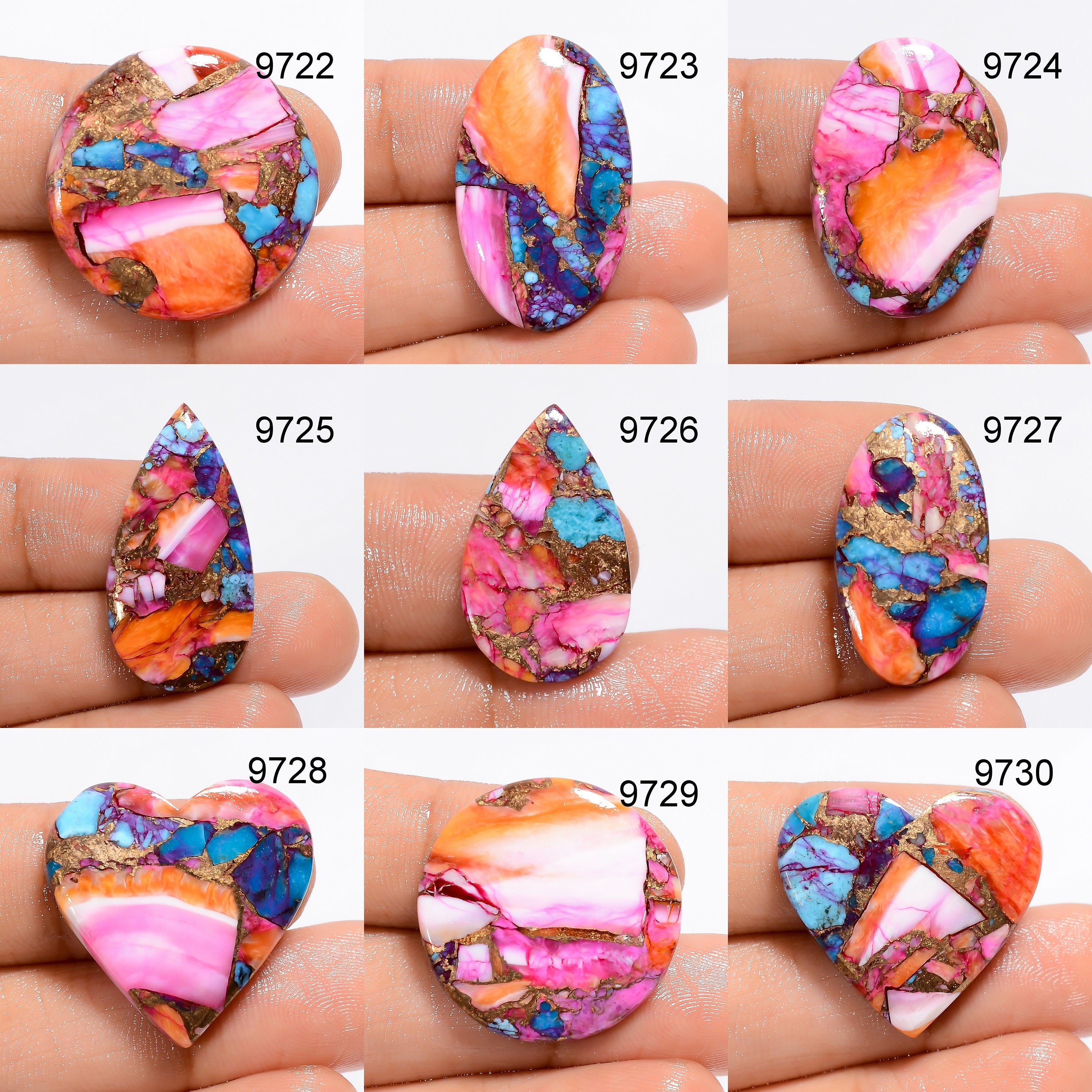 Mohave Copper Turquoise Cabochon, AAA Jewelry Gemstone Supply - image 2