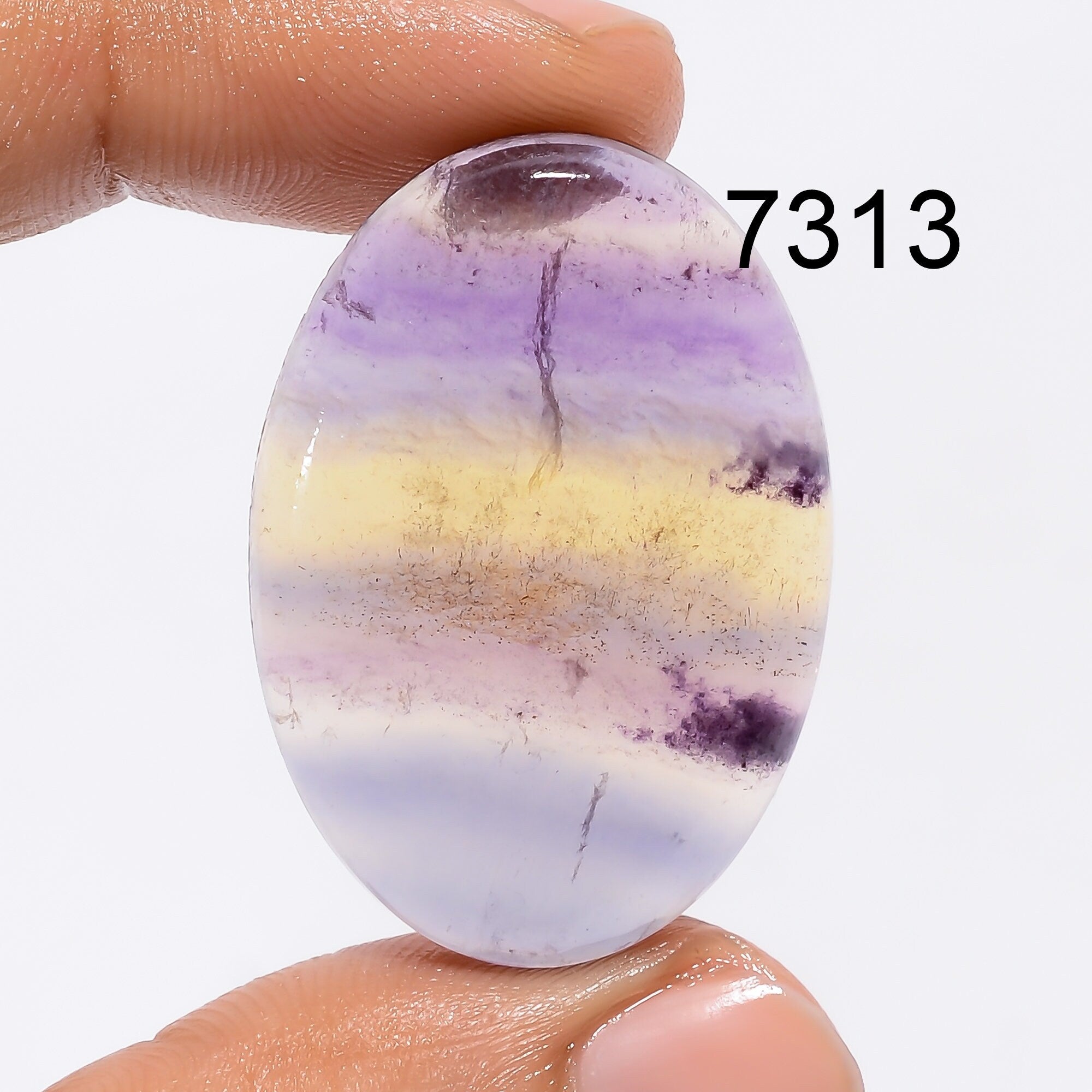 Natural Rainbow Fluorite Gemstone Cabochon, Mix Shape Jewelry Making Supply. - image 4
