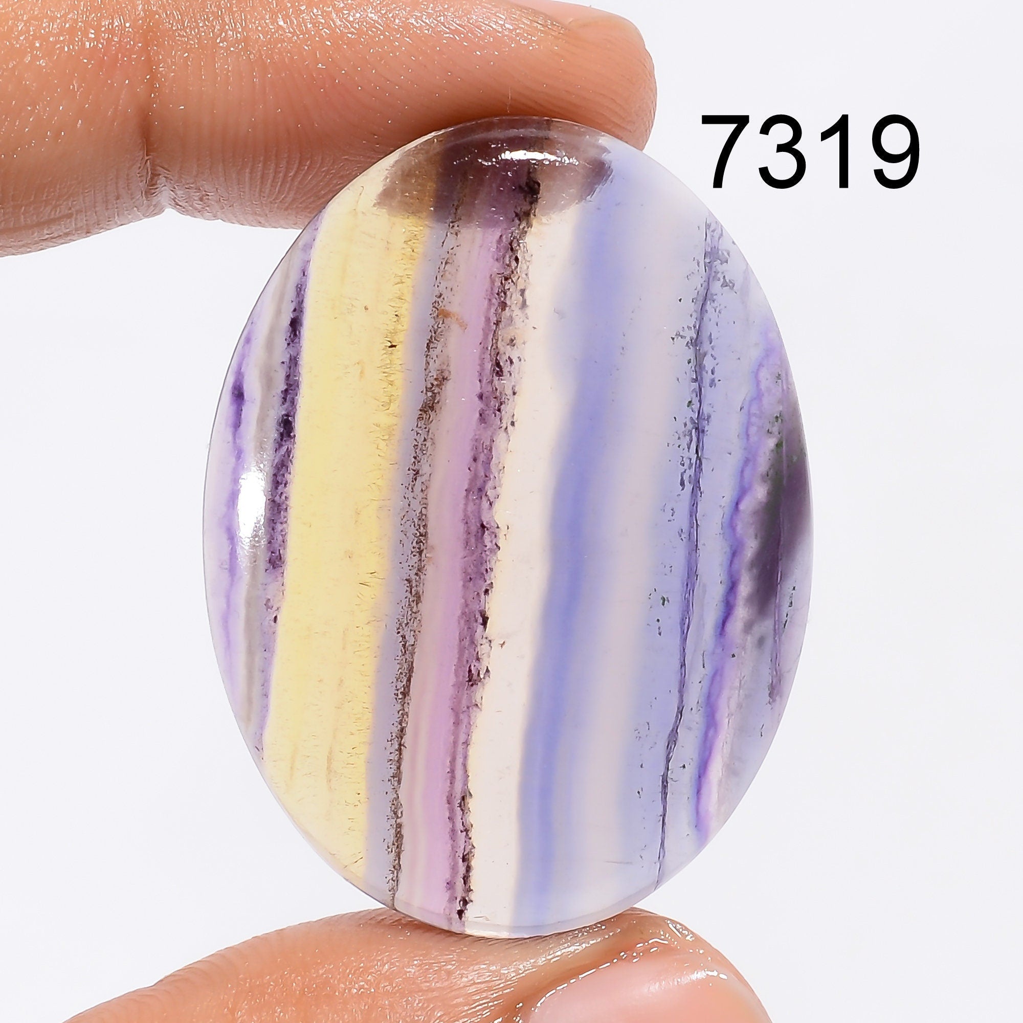 Natural Rainbow Fluorite Gemstone Cabochon, Mix Shape Jewelry Making Supply. - image 9