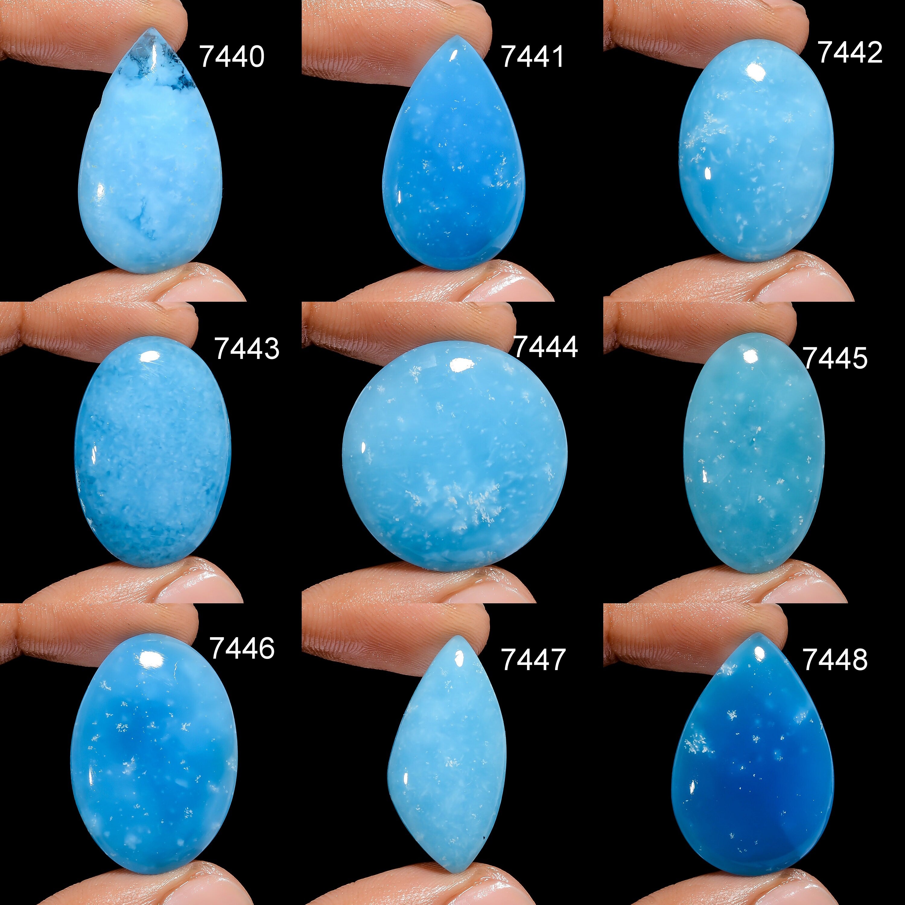 AAA Hemimorphite Cabochon Blue Gemstone for Jewelry Making - image 3