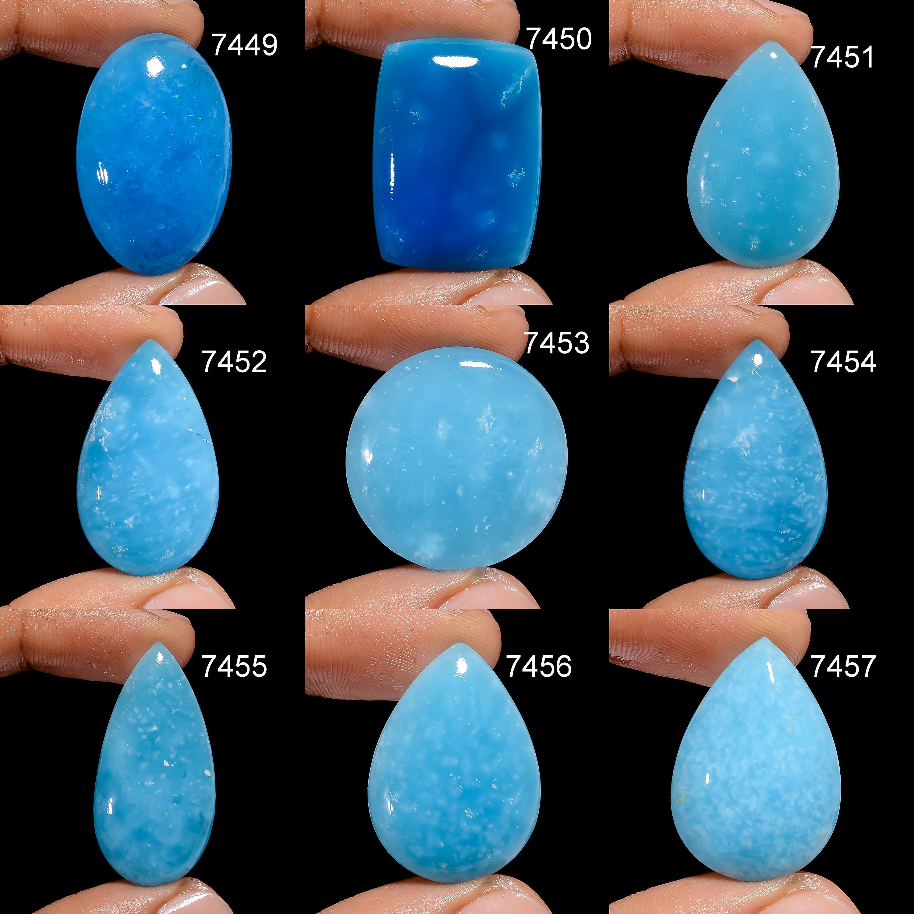 AAA Hemimorphite Cabochon Blue Gemstone for Jewelry Making - image 4