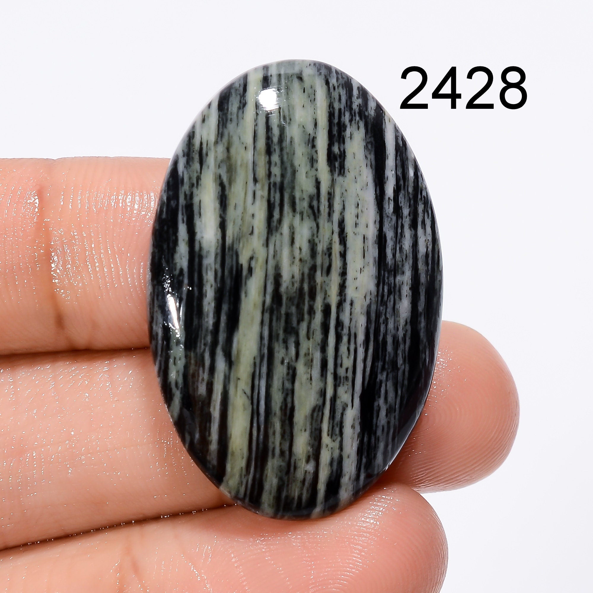 Natural Silver Leaf Jasper, AAA+ Quality Rare Loose Jasper Gemstone, Natural Leaf Jasper Cabochon, Rare Jasper Stone For - image 4