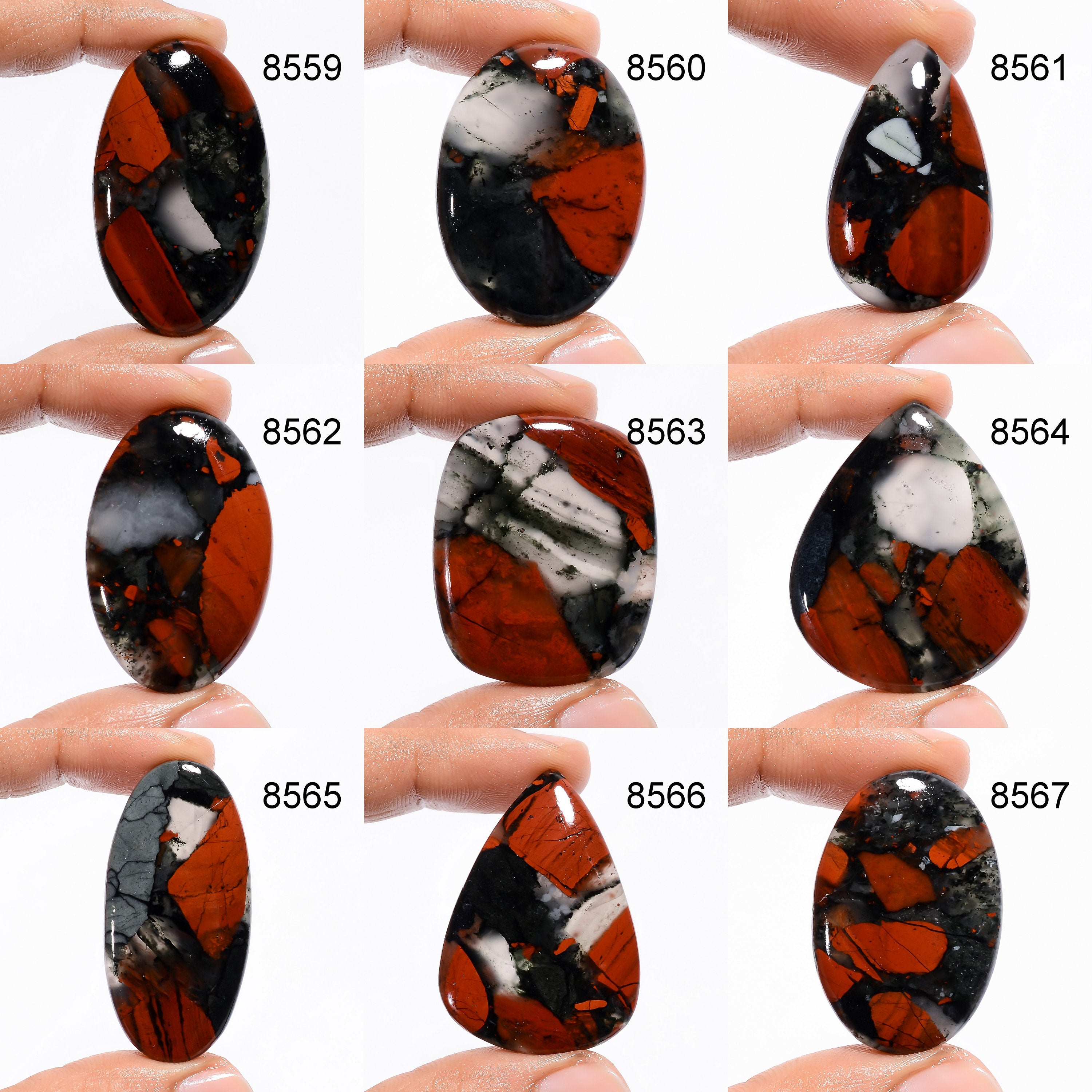 African Bloodstone Gemstone, Natural Loose Cabochon, Rare Stone For pendent Jewelry DIY-ART-CRAFT - image 5