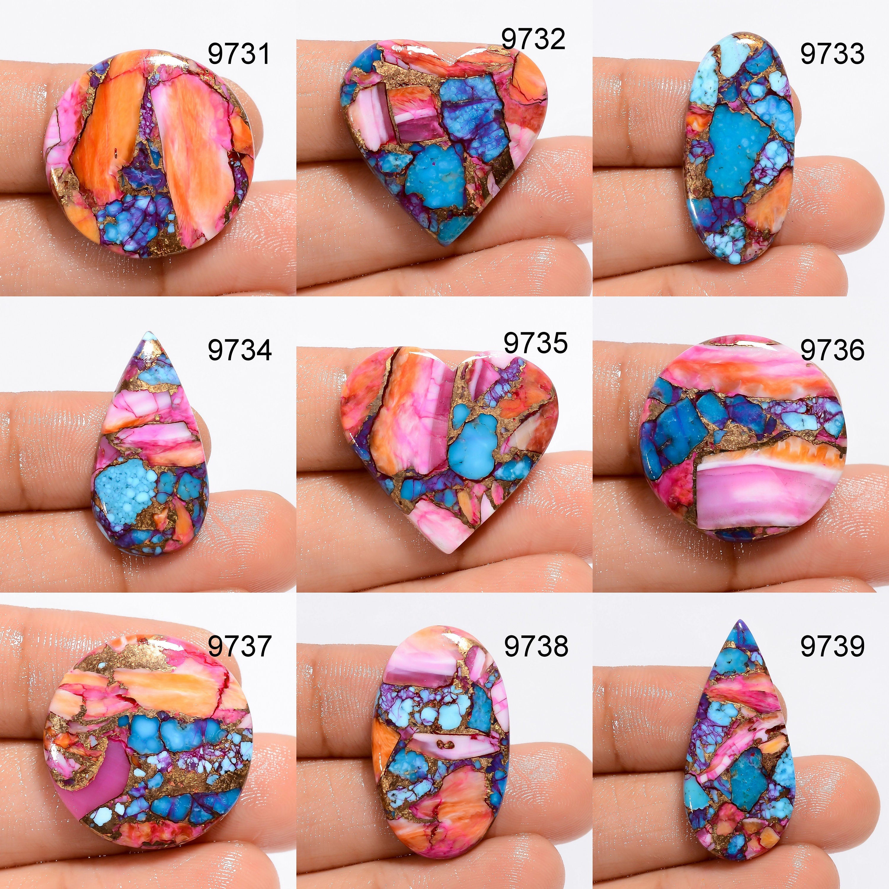 Mohave Copper Turquoise Cabochon, AAA Jewelry Gemstone Supply - image 3