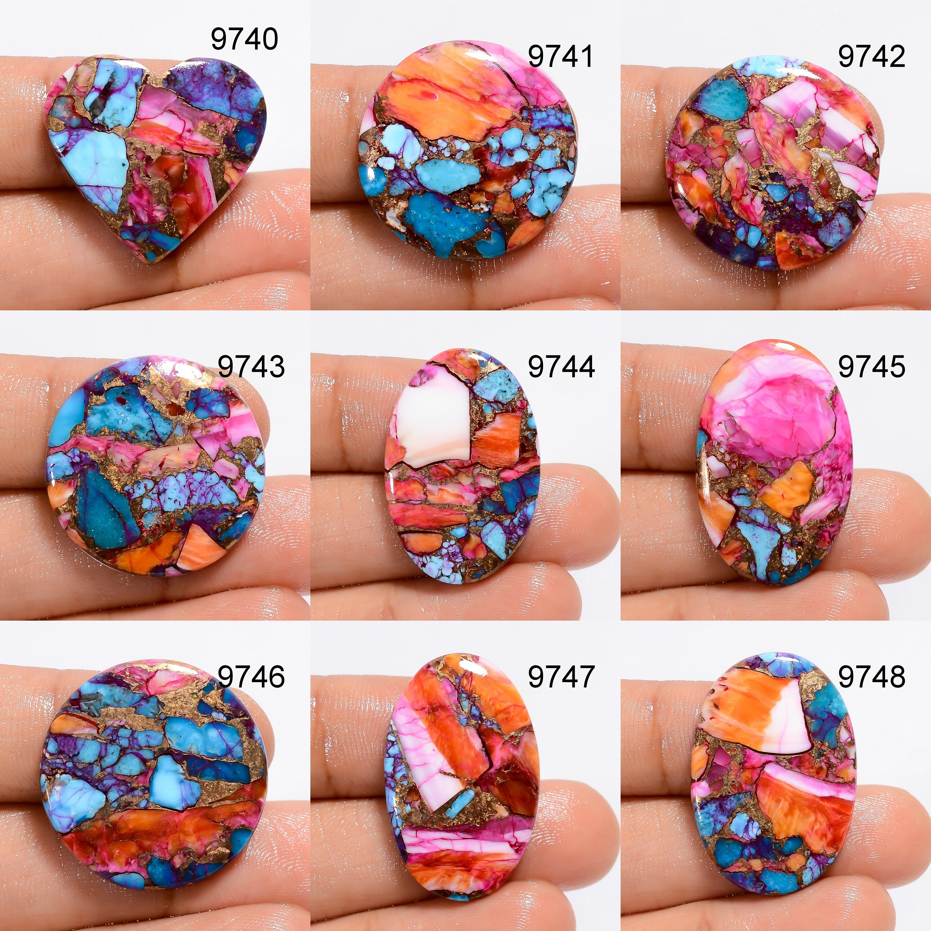 Mohave Copper Turquoise Cabochon, AAA Jewelry Gemstone Supply - image 4