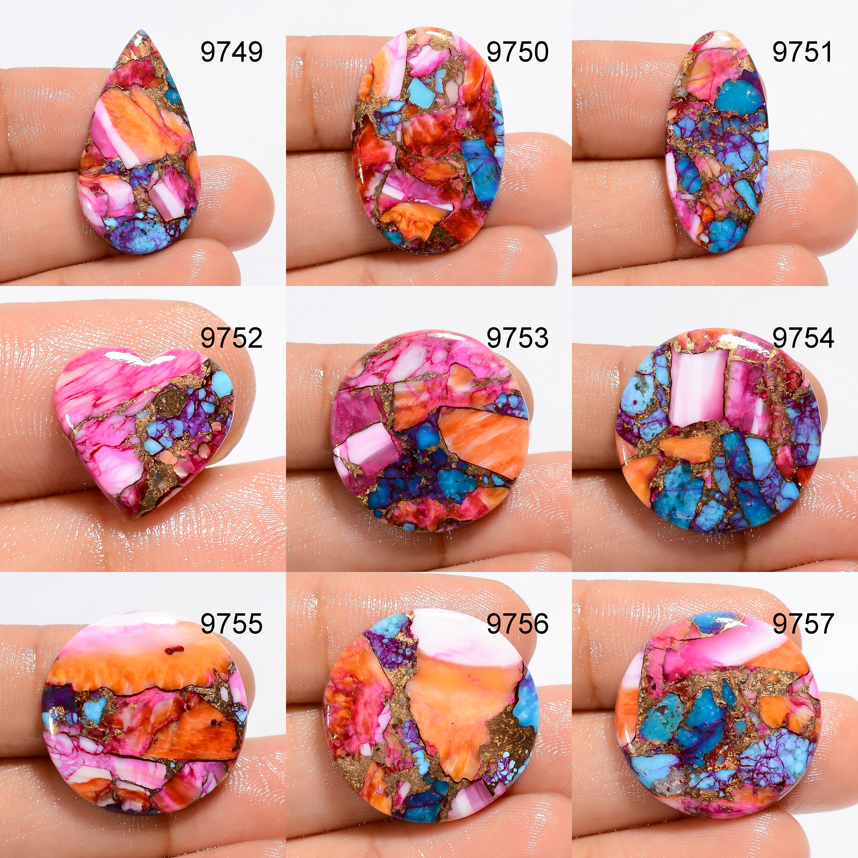 Mohave Copper Turquoise Cabochon, AAA Jewelry Gemstone Supply - image 5