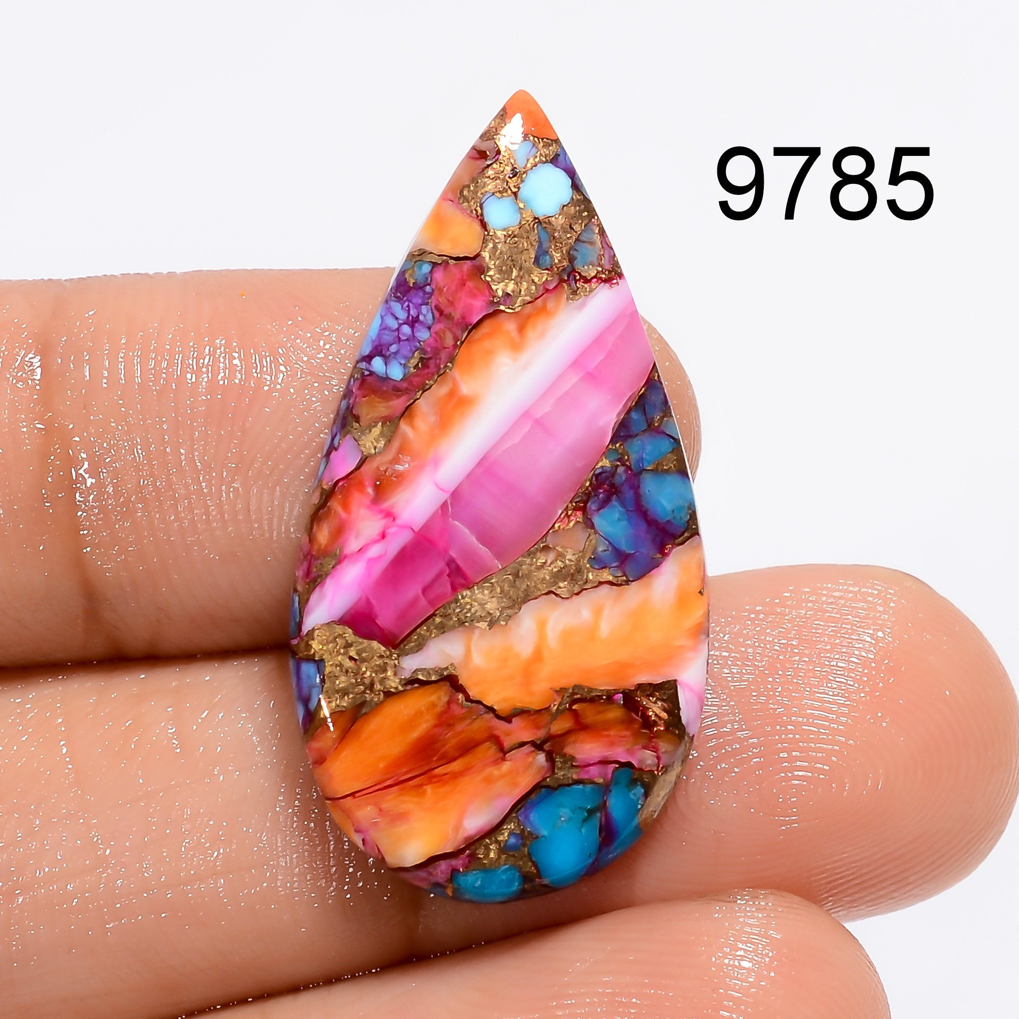 Mohave Copper Turquoise Cabochon, Mix Shape Designer Loose Gemstone For Jewelry Making Supply