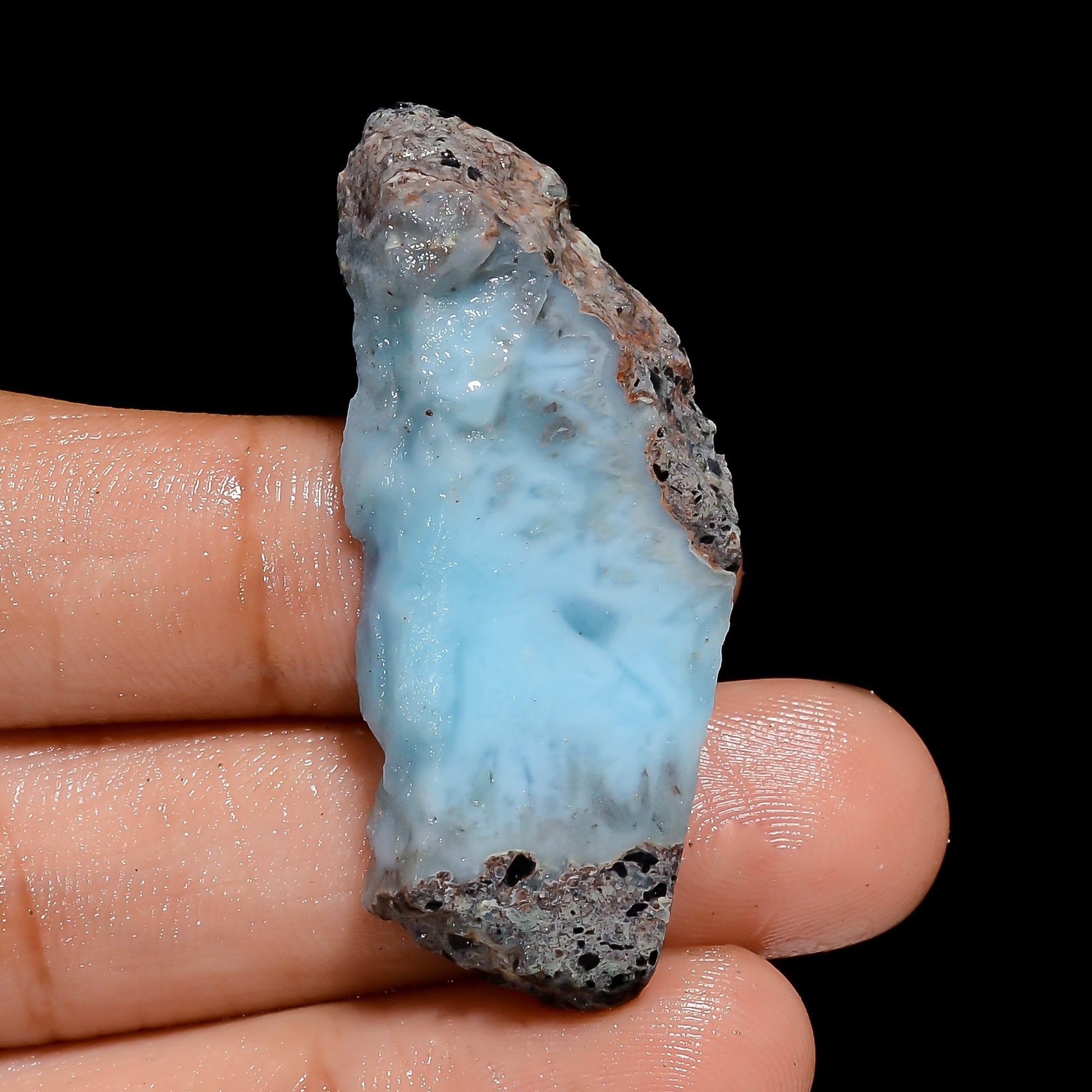 28 Cts to 87.5 Cts AAA Blue Larimar Gemstone Slice