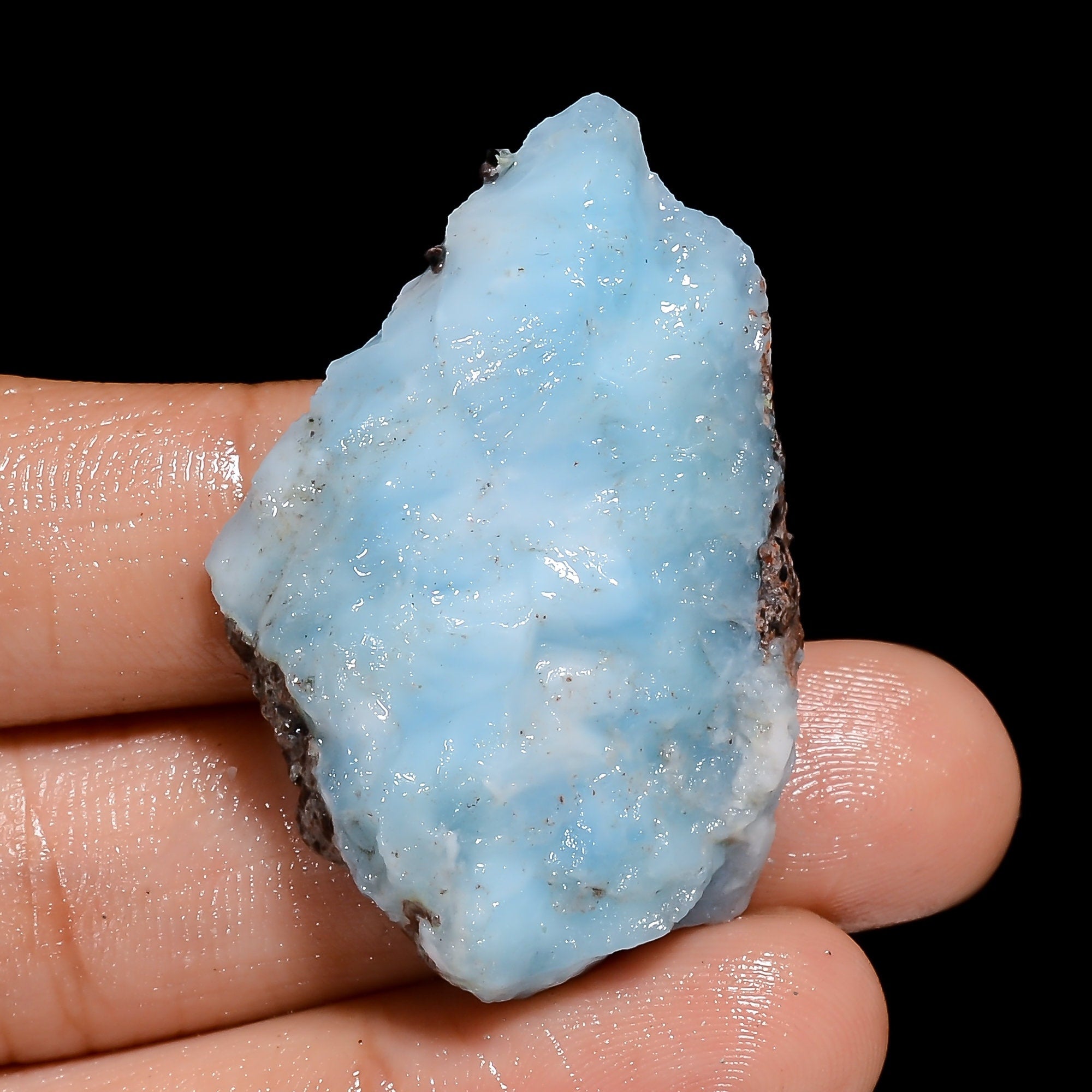 Natural Larimar Stone for Jewelry