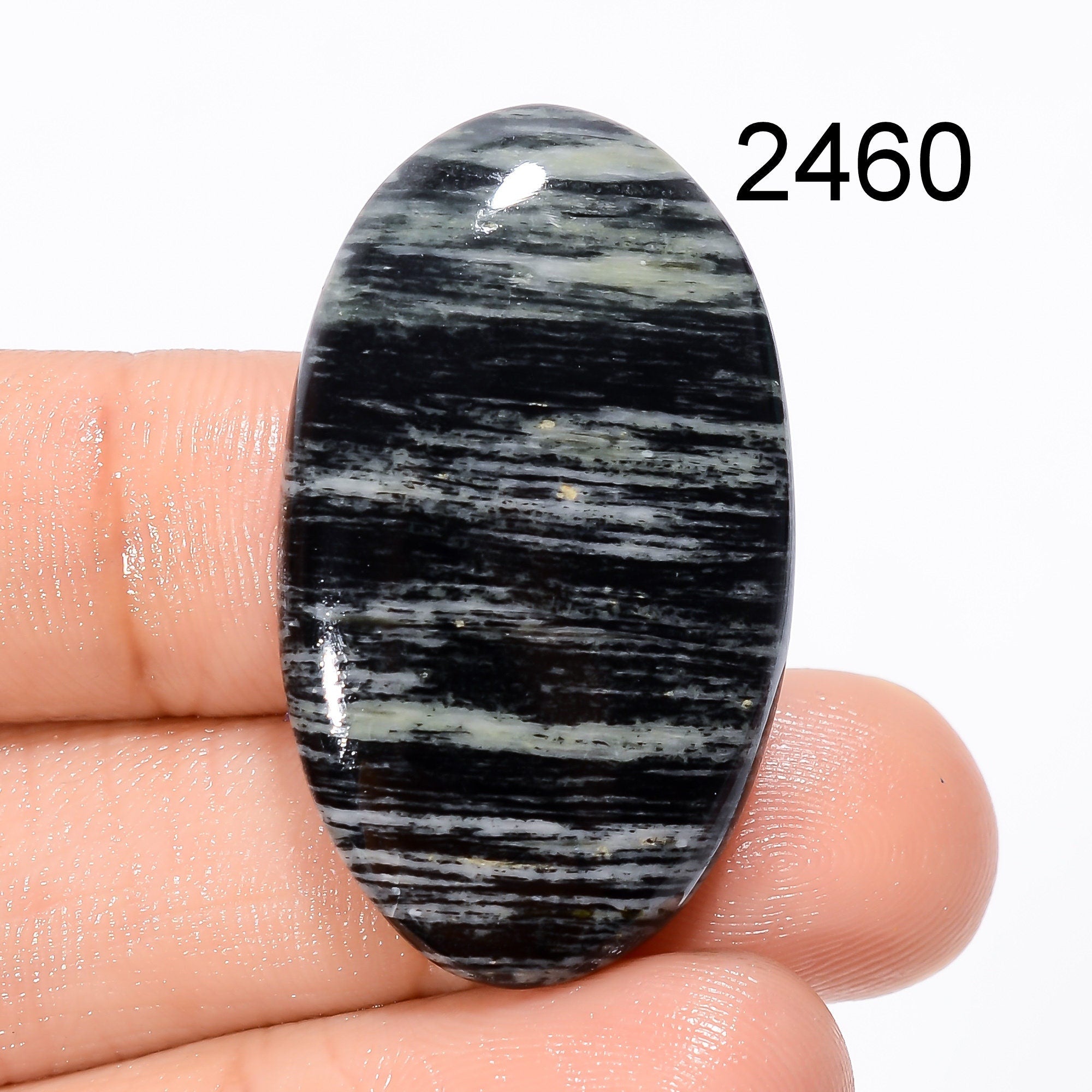 Natural Silver Leaf Jasper, AAA+ Quality Rare Loose Jasper Gemstone, Natural Leaf Jasper Cabochon, Rare Jasper Stone For - image 8