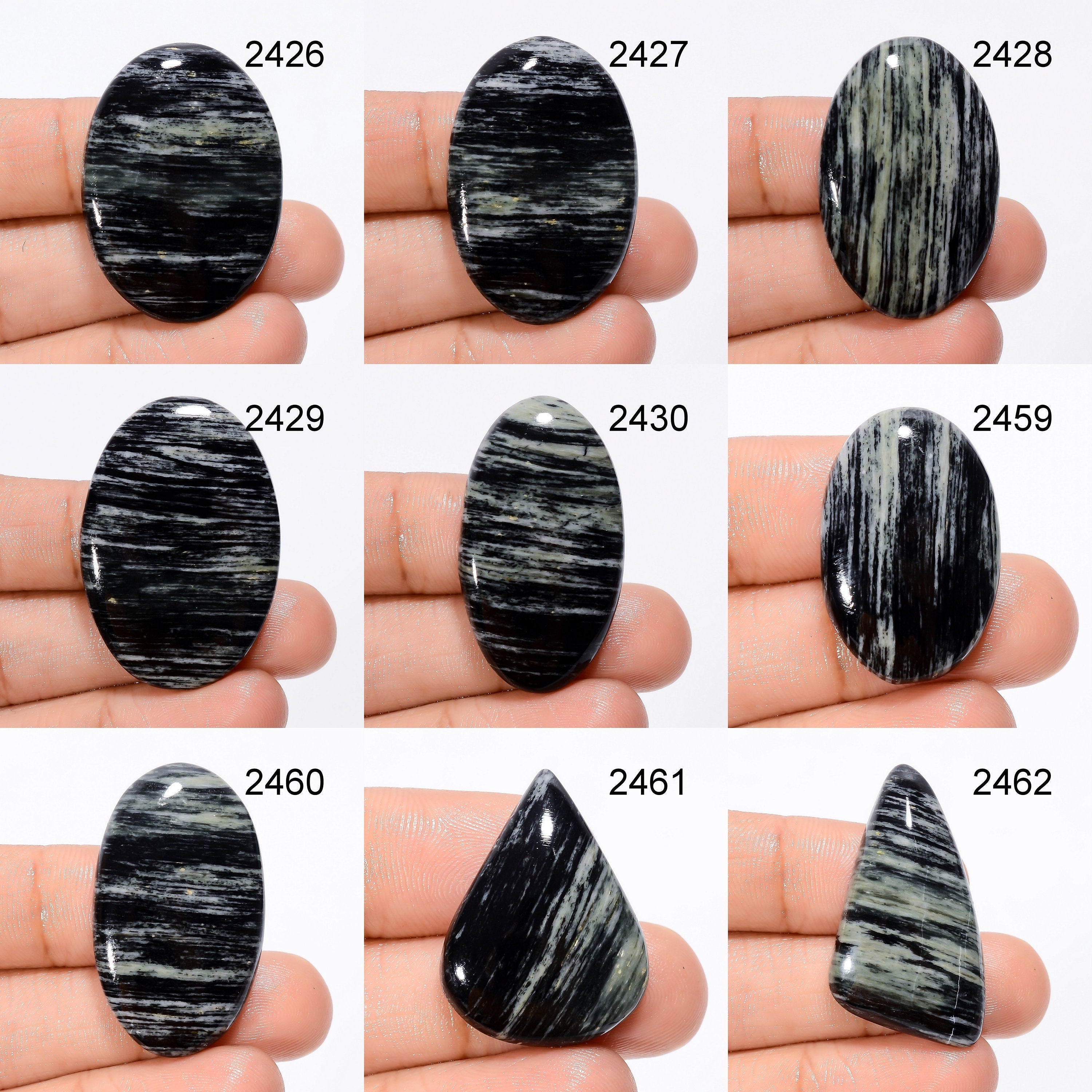 Natural Silver Leaf Jasper, AAA+ Quality Rare Loose Jasper Gemstone, Natural Leaf Jasper Cabochon, Rare Jasper Stone For - image 2