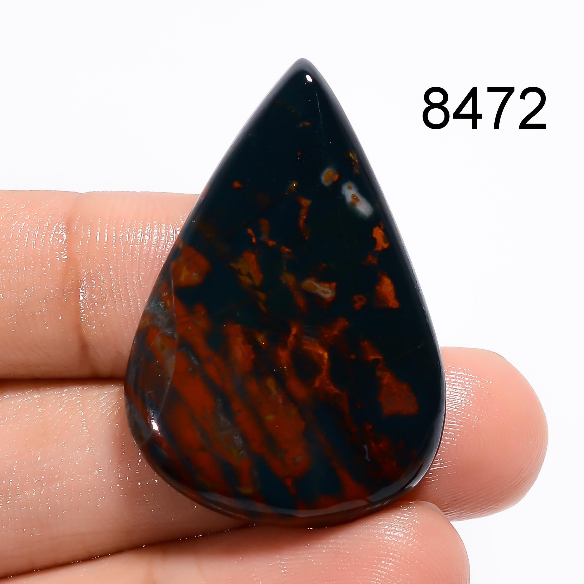 AAA Bloodstone Gemstone Matched Pair, Mix Shape Cabochons