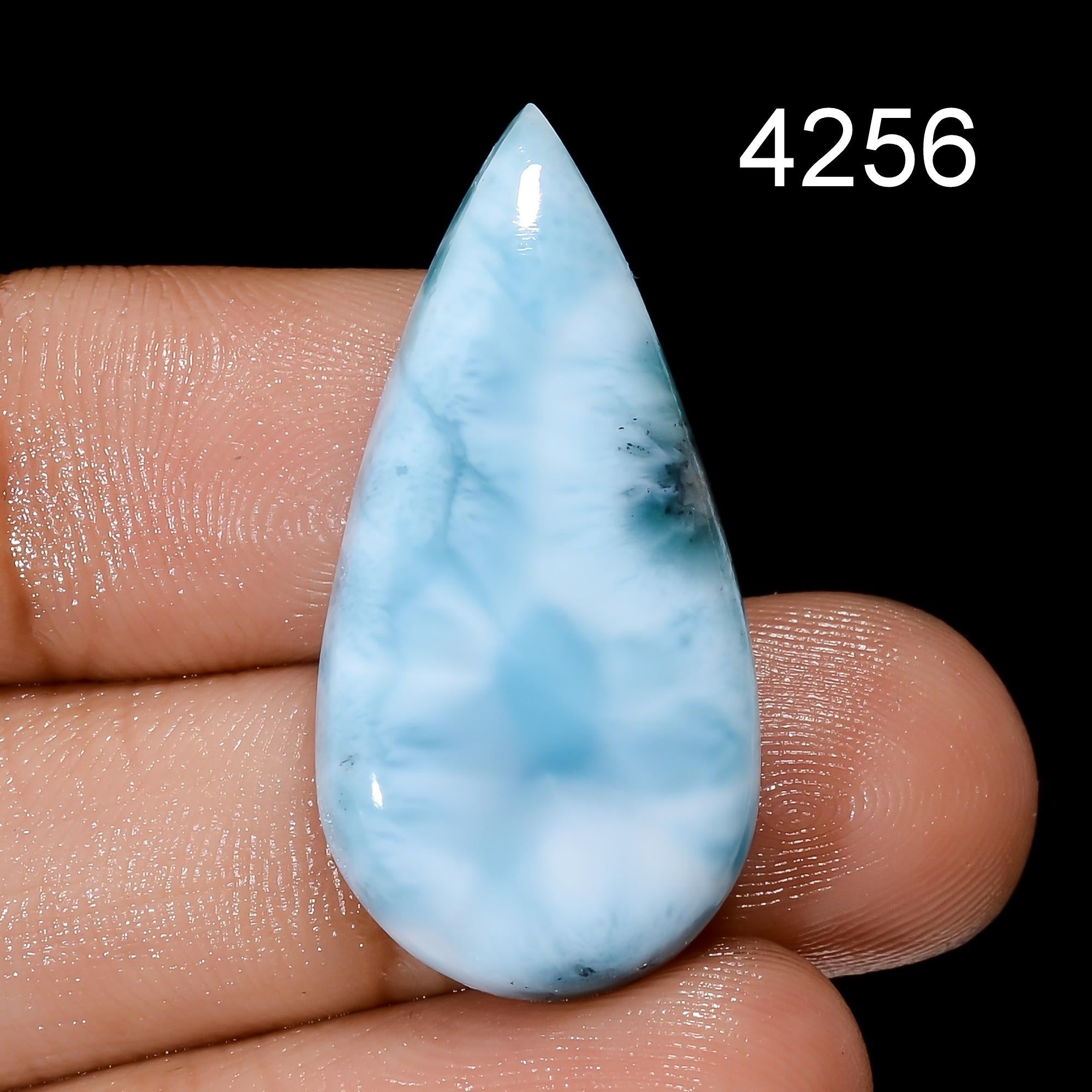 Natural Larimar Gemstone, Designer Larimar Cabochon Crystal, DIY-ART-CRAFTS Pendant Necklace.