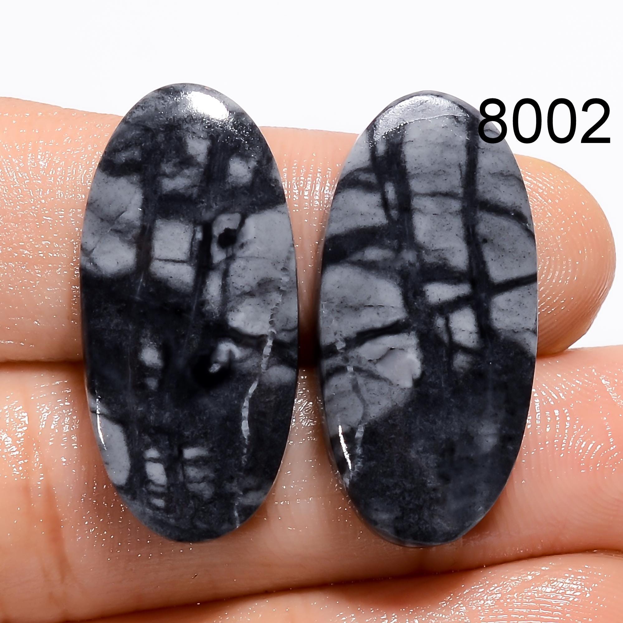 Designer Picasso Jasper Cabochon Pair, Mix Shape, Polished Loose Designer Crystal Pair, Matched Pair For Earring Jewelry