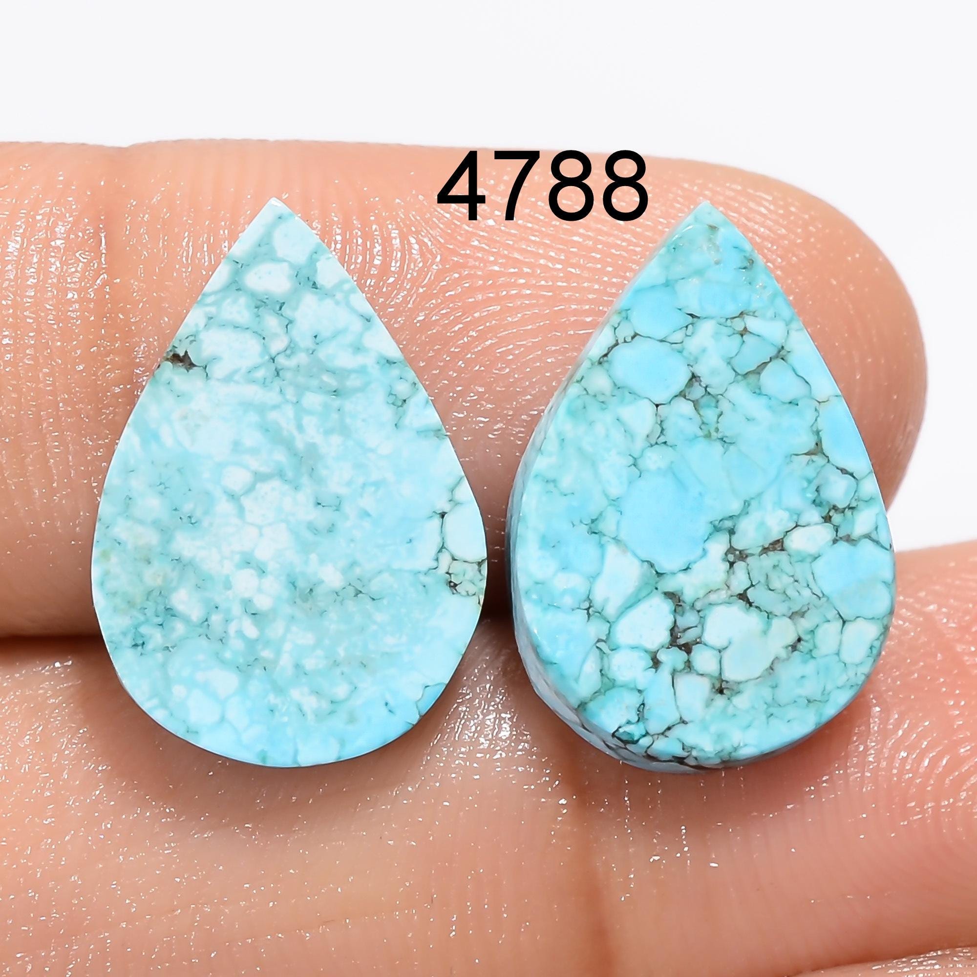 Blue Turquoise Gemstone Pair, Designer Matched Turquoise Pair Gemstone Earring, Loose Gemstone For Jewelry Making Supply