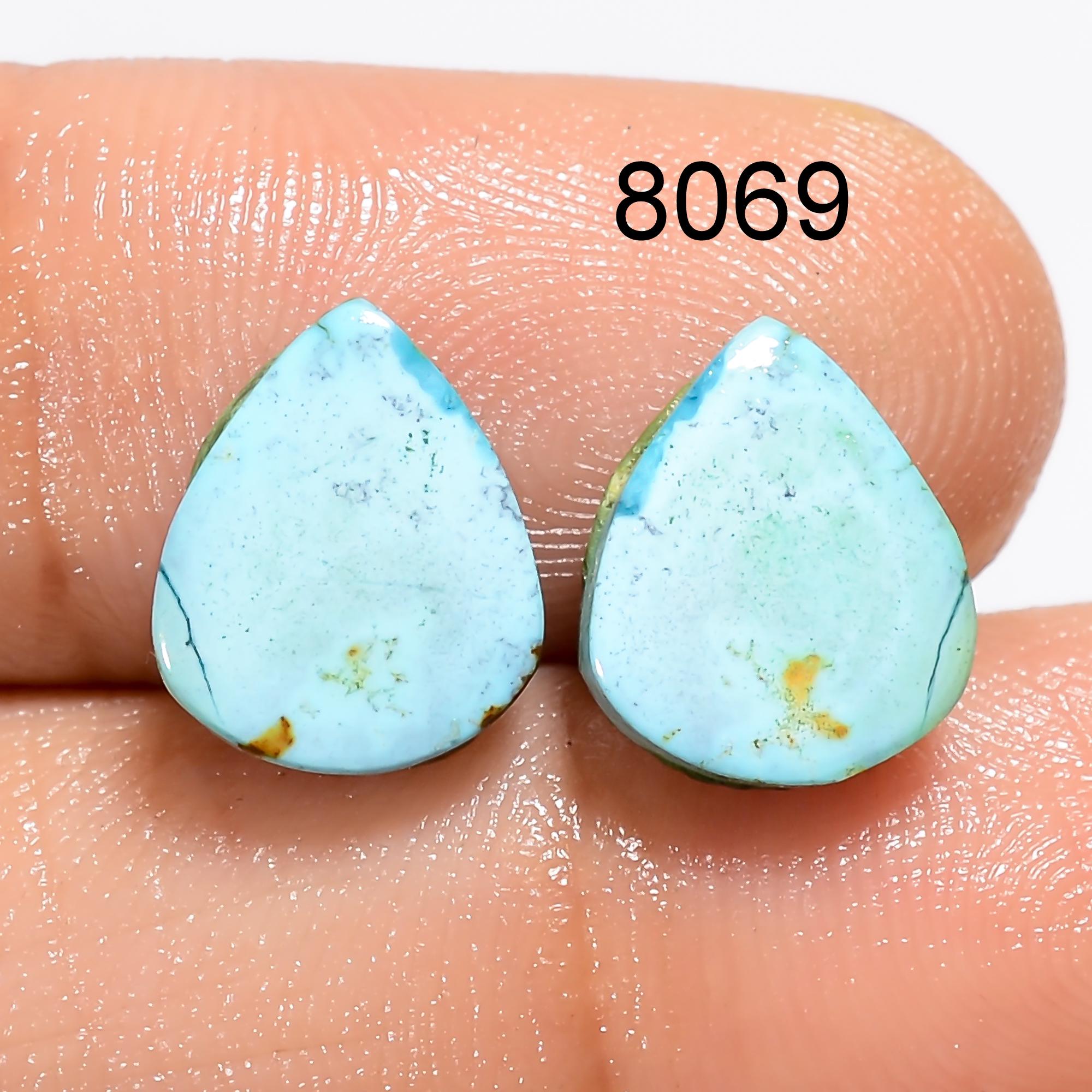 Turquoise Gemstone Pair, Designer Matched Turquoise Pair, Gemstone Earring Loose Matched Gemstone For Jewelry Making Sup