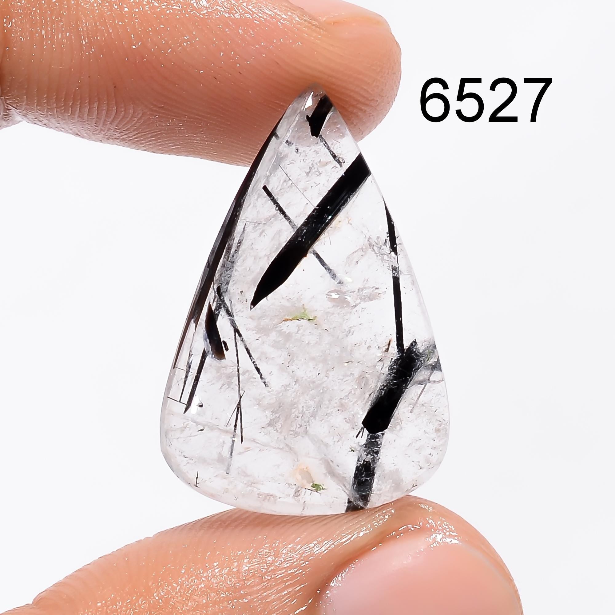 Natural Black Rutile Gemstone, Natural Black Rutile Tourmaline Quartz Cabochon, Healing Designer Black Rutile Gemstone F