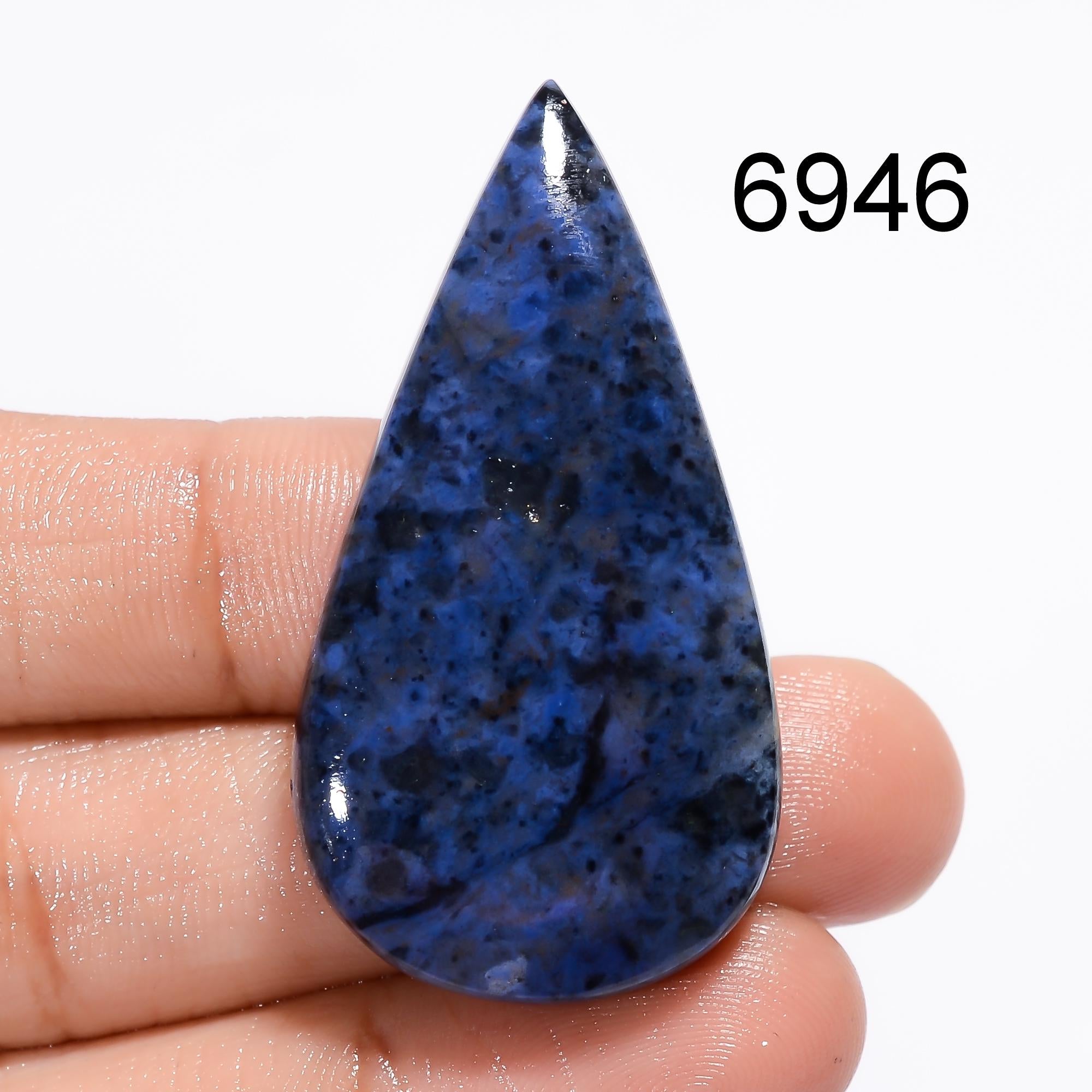 Natural Dumortierite Gemstone, Loose Cabochon For Jewelry Making Supply - image 4