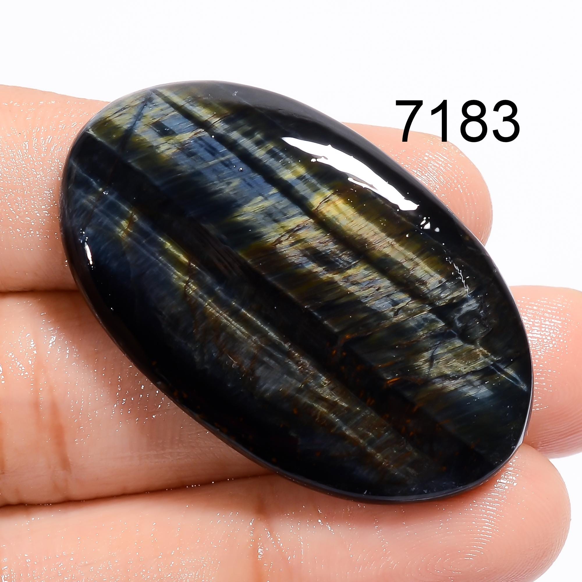 Blue Tiger Eye Gemstone Cabochon, Mix Shape Natural Blue Tiger Eye Cabochon, Loose Tiger Eye For Jewelry Making Supply,  - image 3