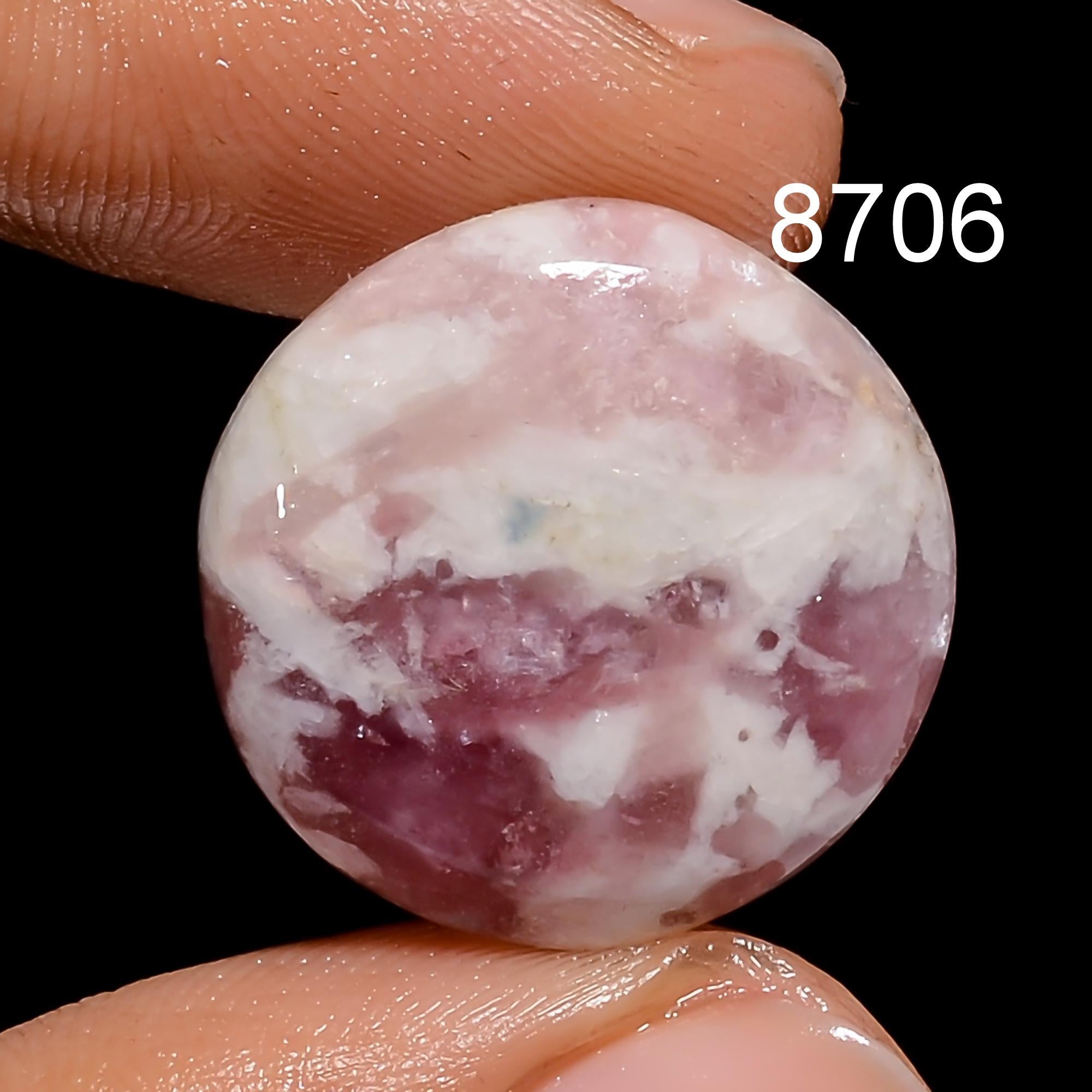 AAA Pink Tourmaline Quartz Cabochon: Loose Gemstone for Jewelry Making - image 3