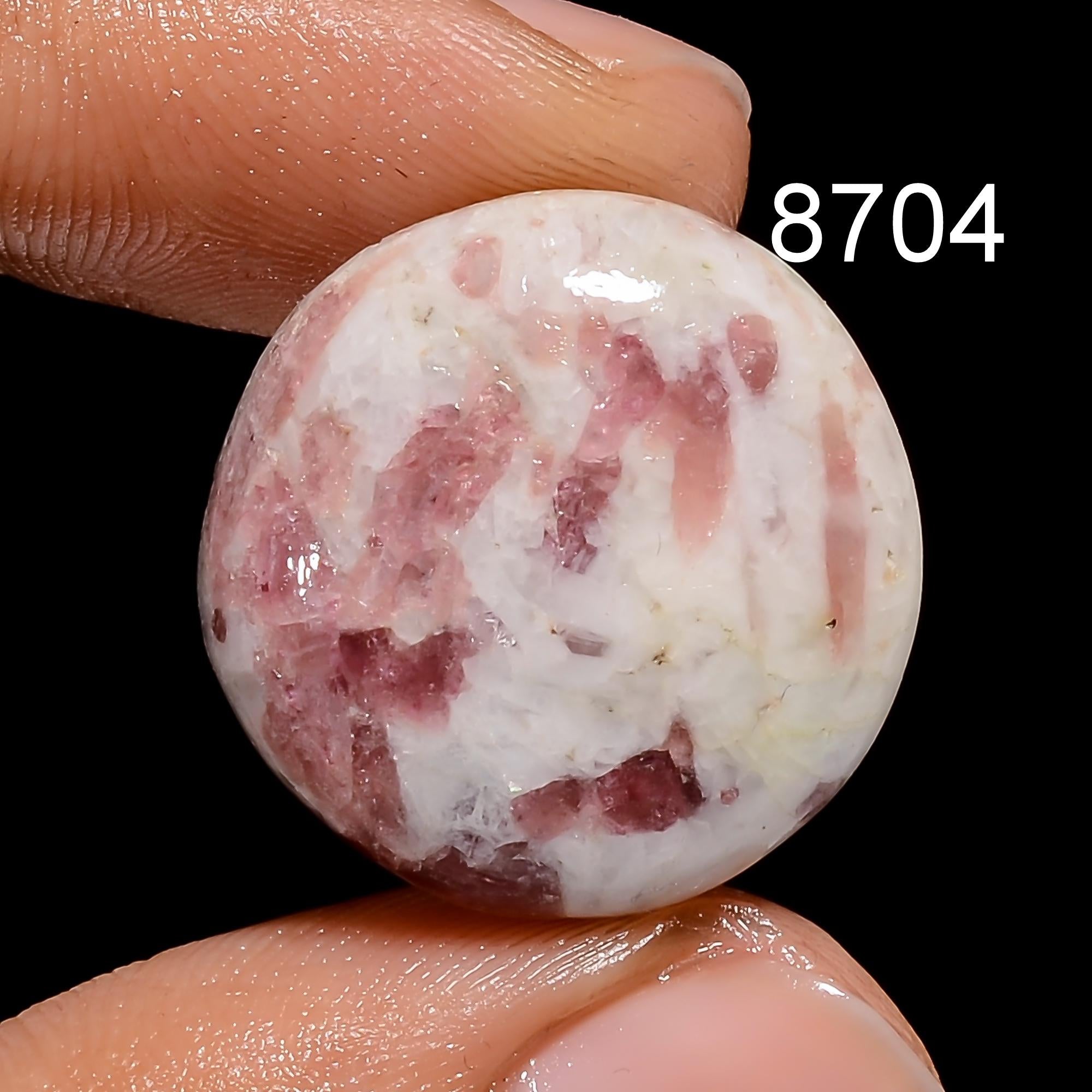 AAA Pink Tourmaline Quartz Cabochon: Loose Gemstone for Jewelry Making