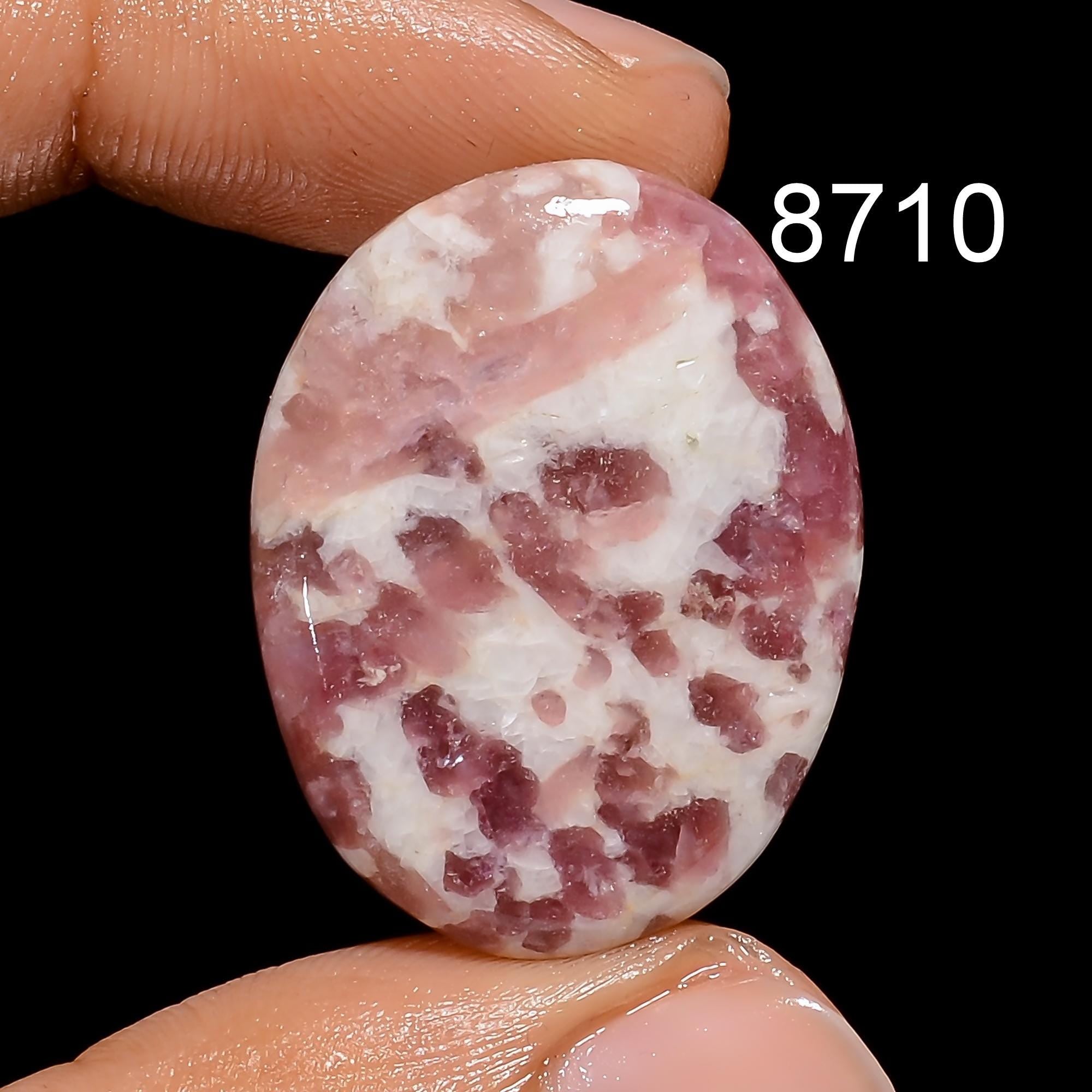 AAA Pink Tourmaline Quartz Cabochon: Loose Gemstone for Jewelry Making - image 5