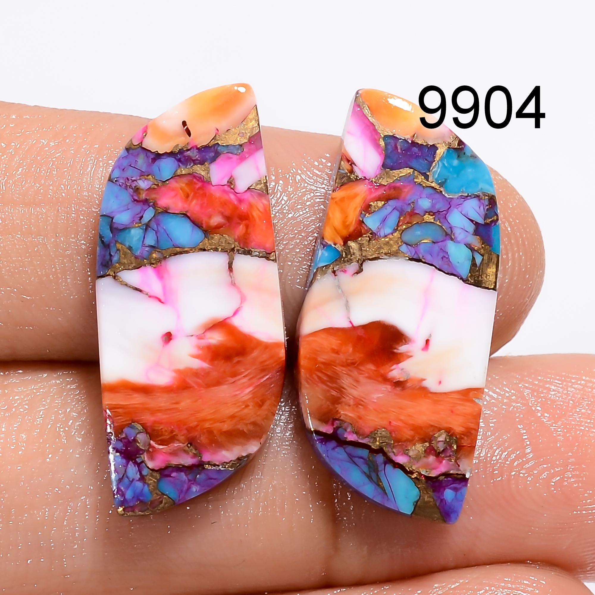 AAA Mohave Copper Turquoise Gemstone Pair, Earring Cabochons - image 4