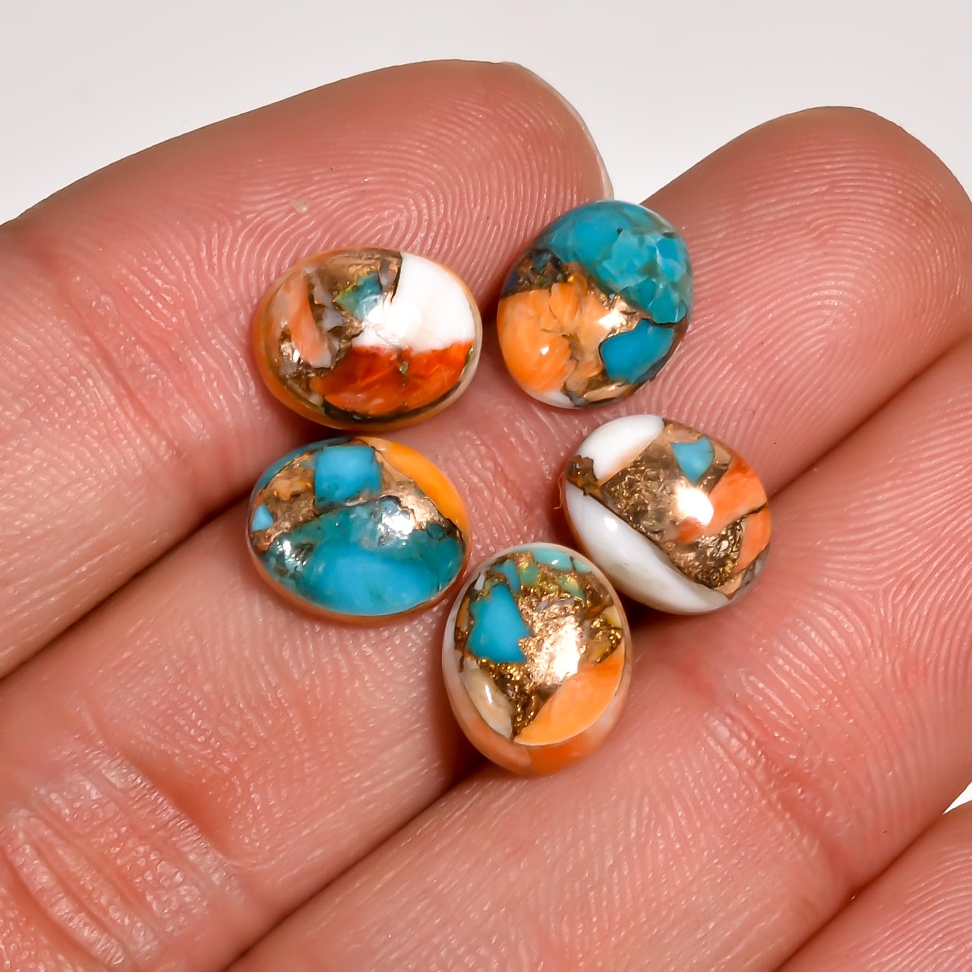 Oyster Copper Turquoise Oval Gemstone, 10x8 MM Calibrated AAA Quality. - image 4