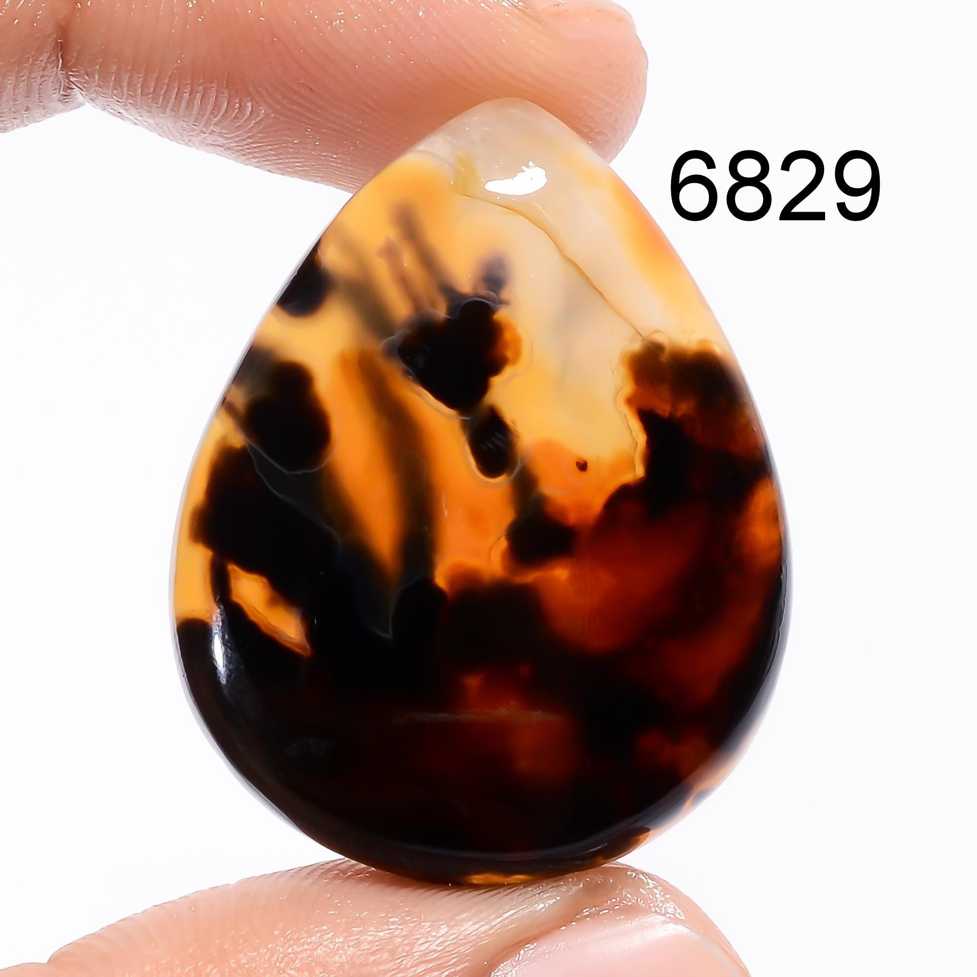 Natural Montana Agate Pendant Cabochon, Multi Color Gemstone For Jewelry Making - image 2