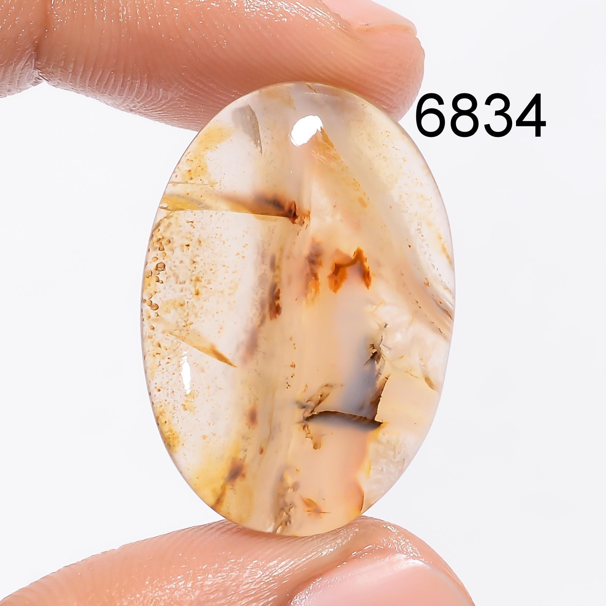 Natural Montana Agate Pendant Cabochon, Multi Color Gemstone For Jewelry Making - image 6