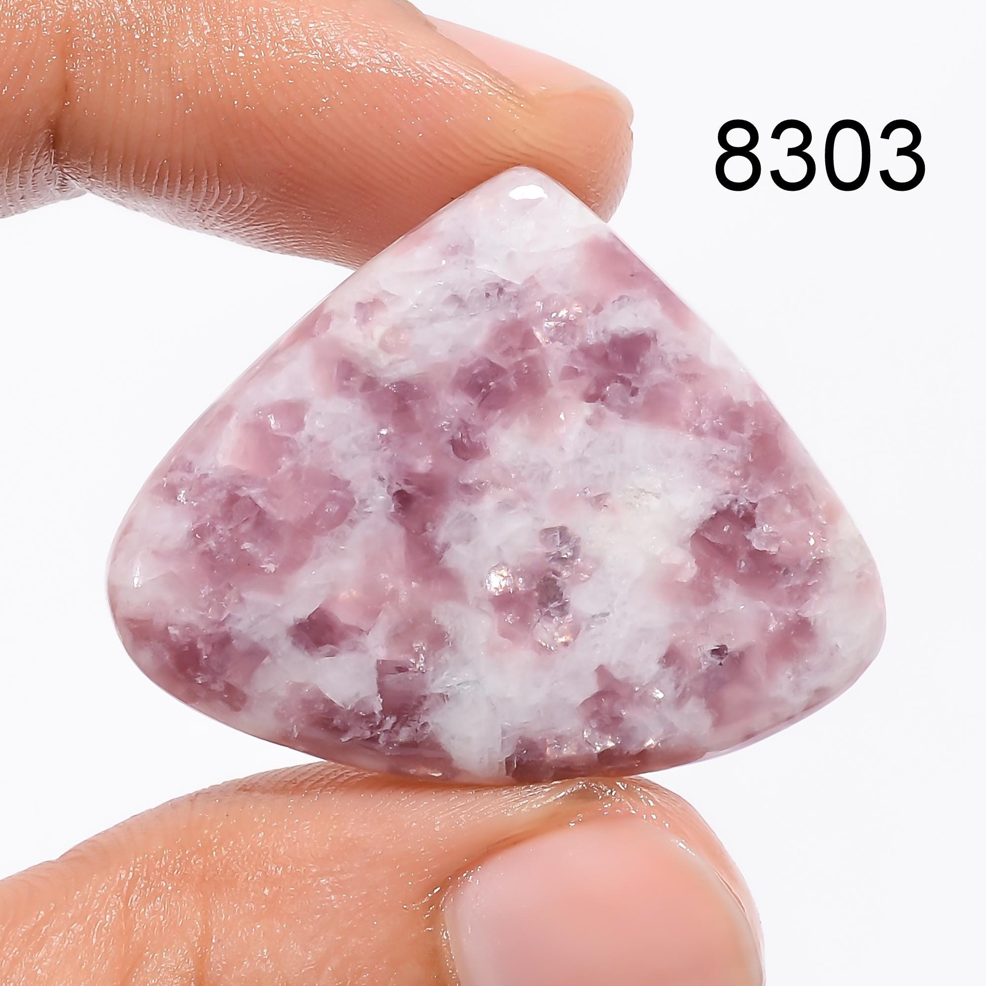 AAA Quality Natural Pink Lepidolite Loose Cabochon Gemstone for Designer Jewelry Making Pendant Supplies - image 2