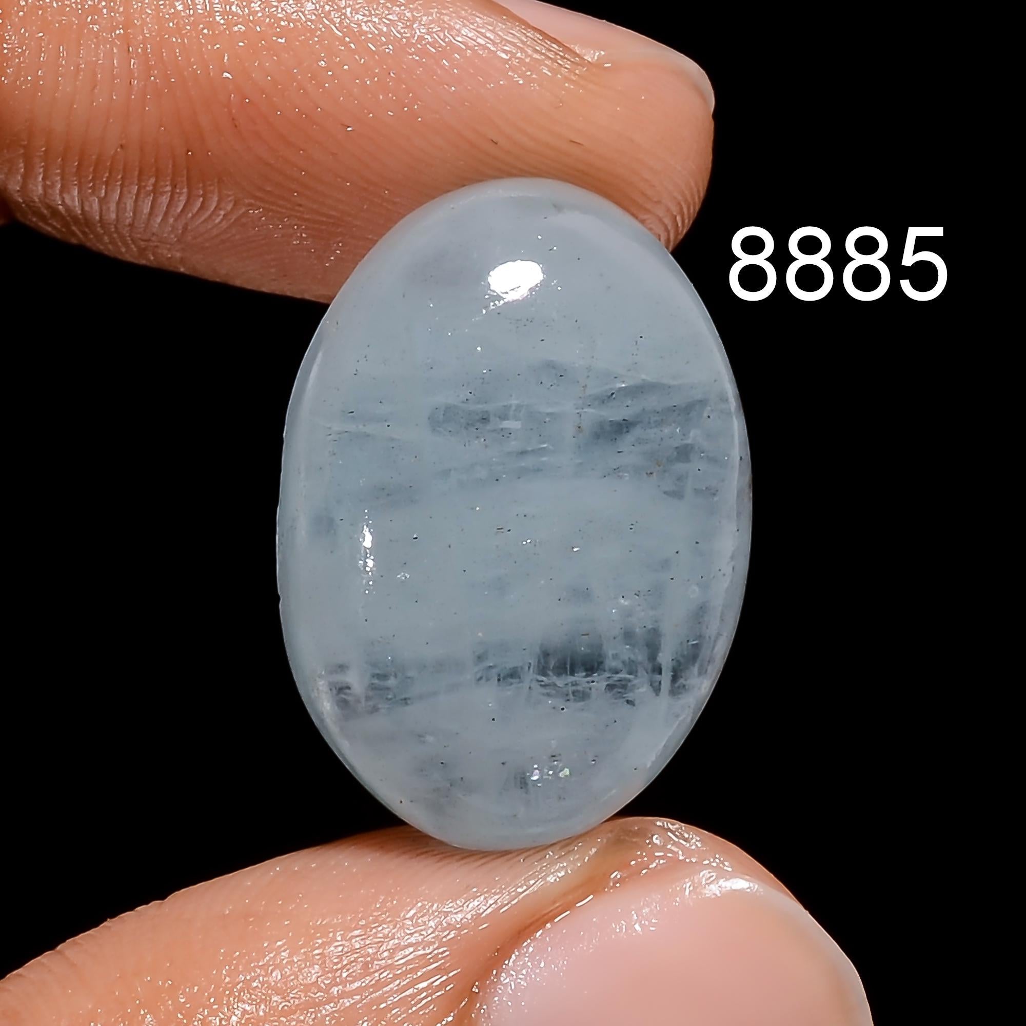 AAA Blue Aquamarine Cabochon, Rare Loose Gemstone For Pendent Jewelry
