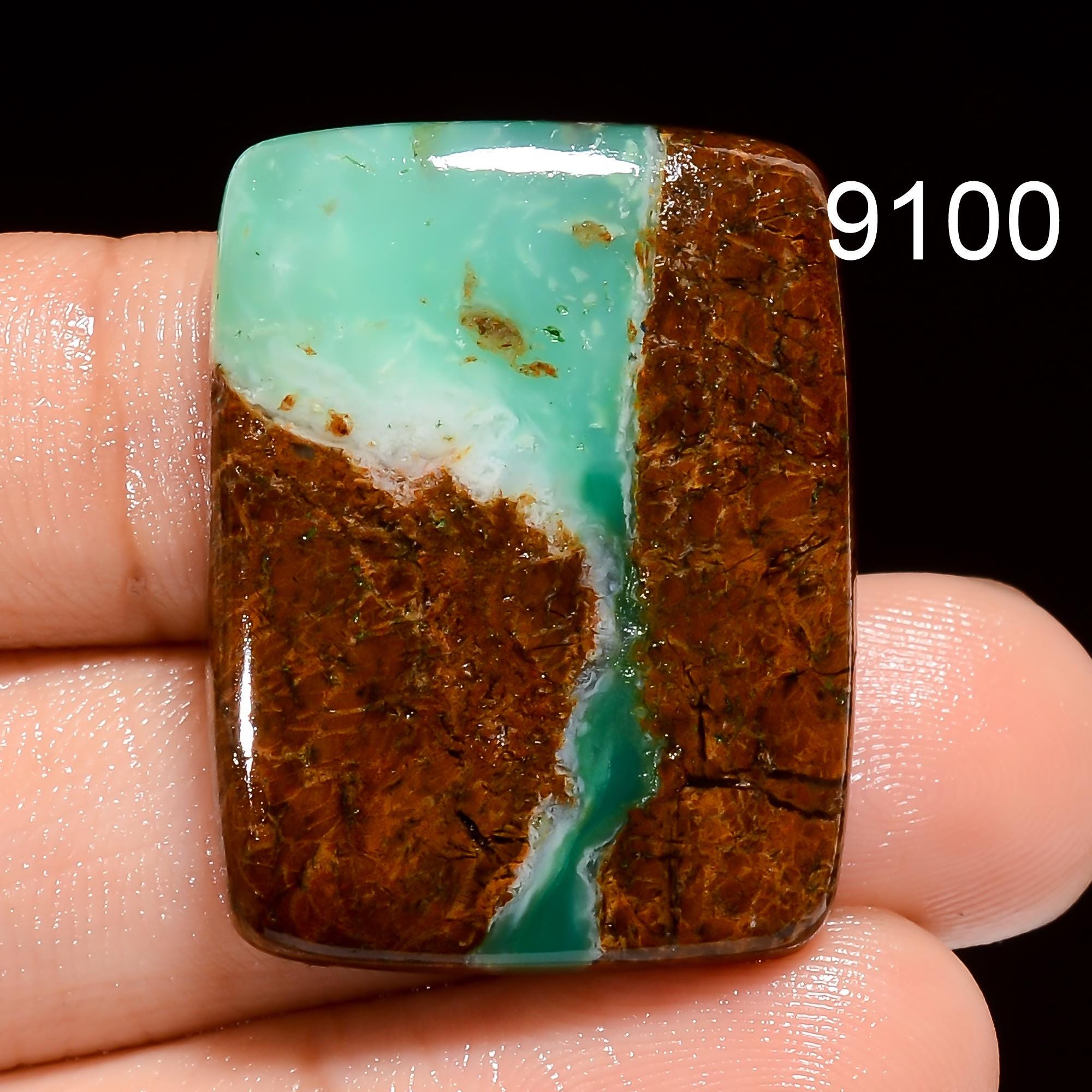 Natural Bio Chrysoprase Gemstone, Bio Chrysoprase Cabochon Diy-Art-Crafts Pendant Gemstone For Jewelry, AAA+ Quality Sto - image 6