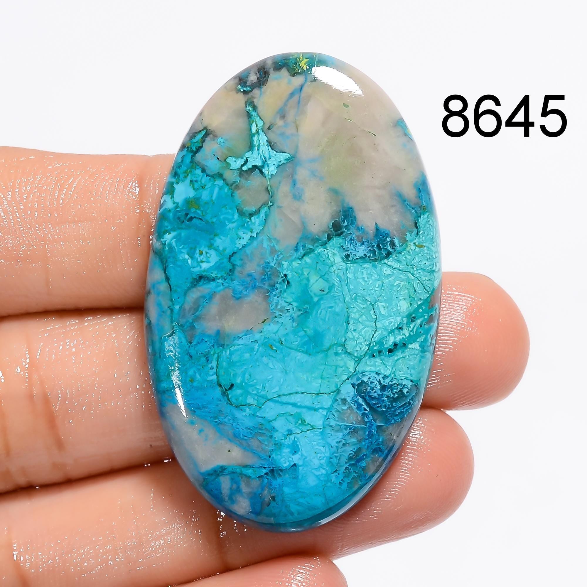 Natural Blue Shattuckite Cabochon, Mix Shape Loose Pendant Gemstone, AAA Quality For Jewelry Making - image 4