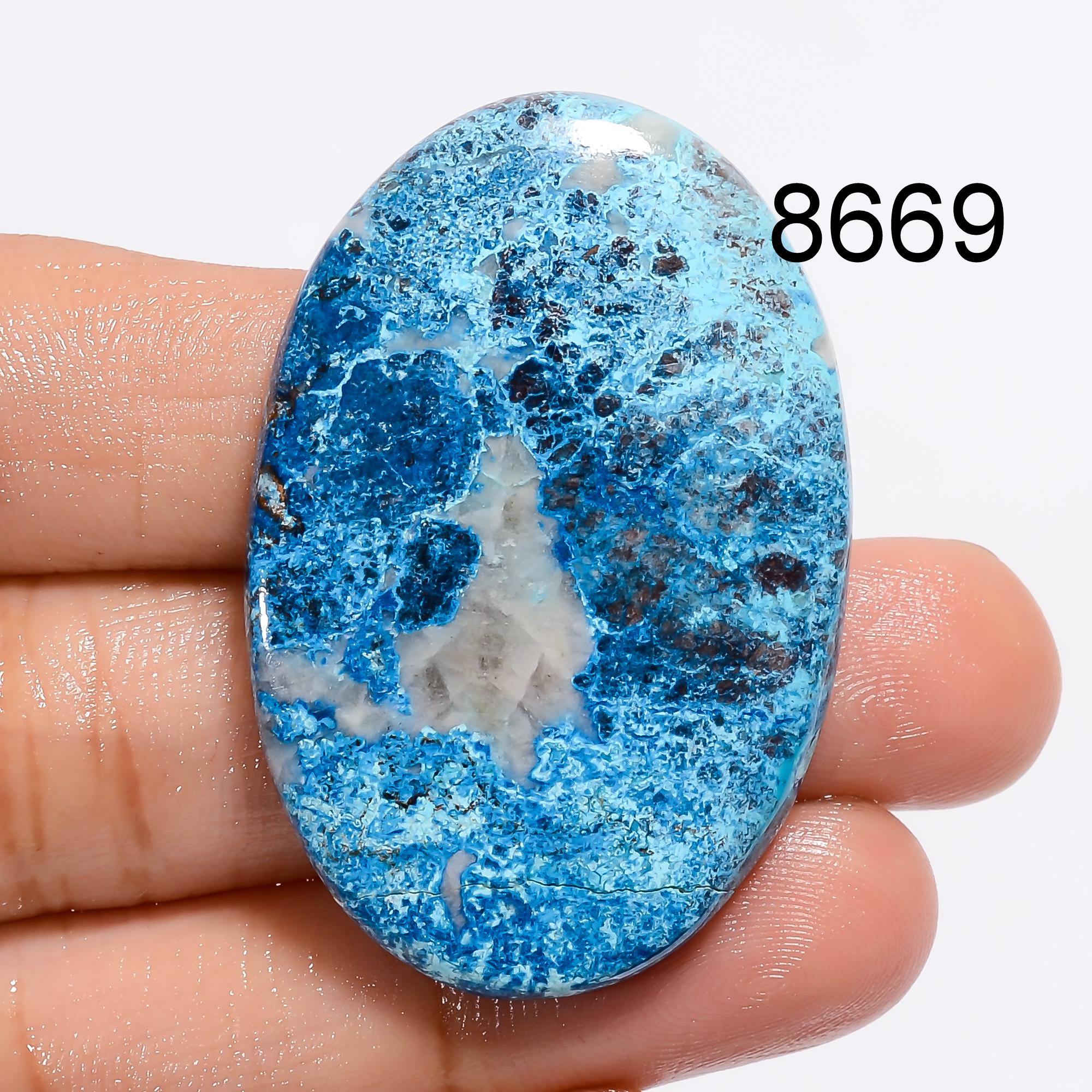 AAA Blue Shattuckite Gemstone Cabochon, Mix Shape Loose Pendant Stone - image 2