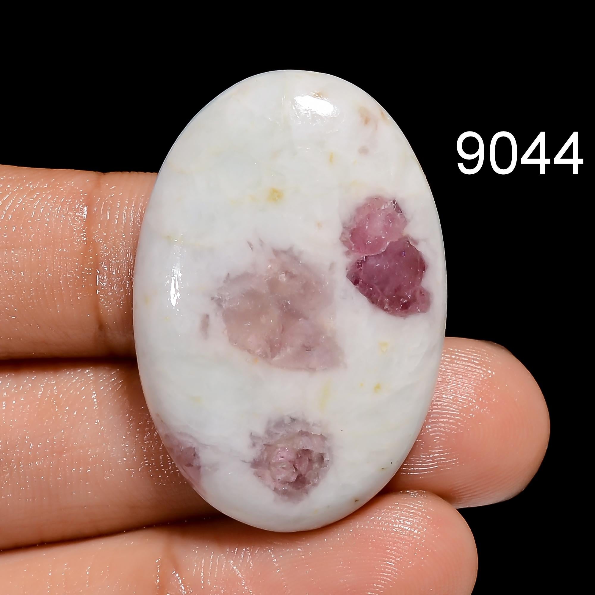 AAA Pink Tourmaline Quartz Cabochon: Loose Gemstone Pendant Stone - image 8