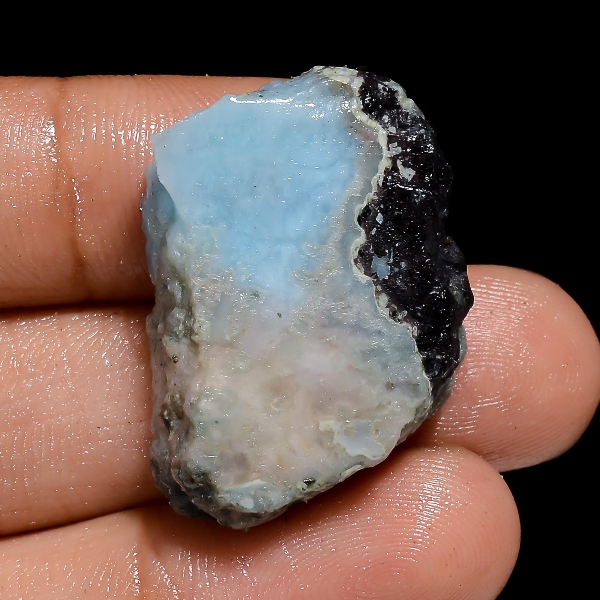 42.5Ct AAA Blue Larimar Raw Gemstone