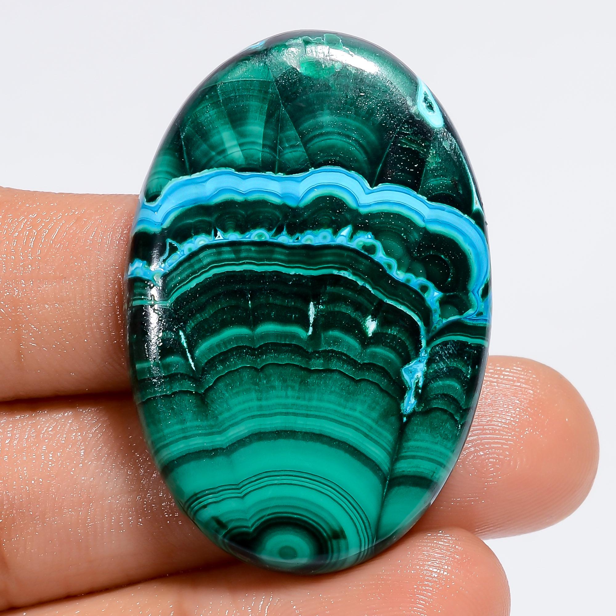 MALACHITE Chrysocolla Gemstone Natural Beautiful Green Oval Shape Malachite Chrysocolla Cabochon, African Loose Pendant 