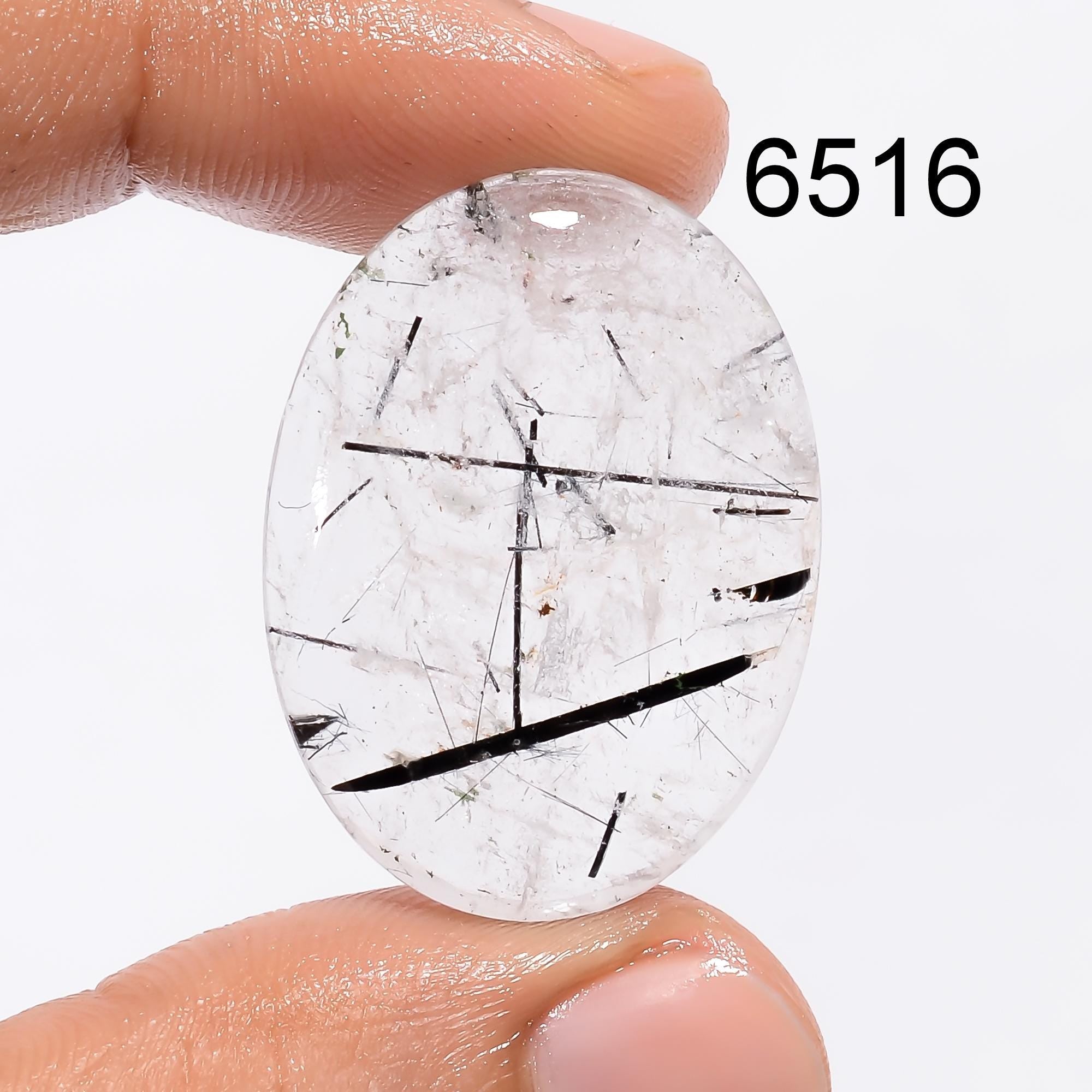 Natural Black Rutile Gemstone, Natural Black Rutile Tourmaline Quartz Cabochon, Healing Designer Black Rutile Gemstone F