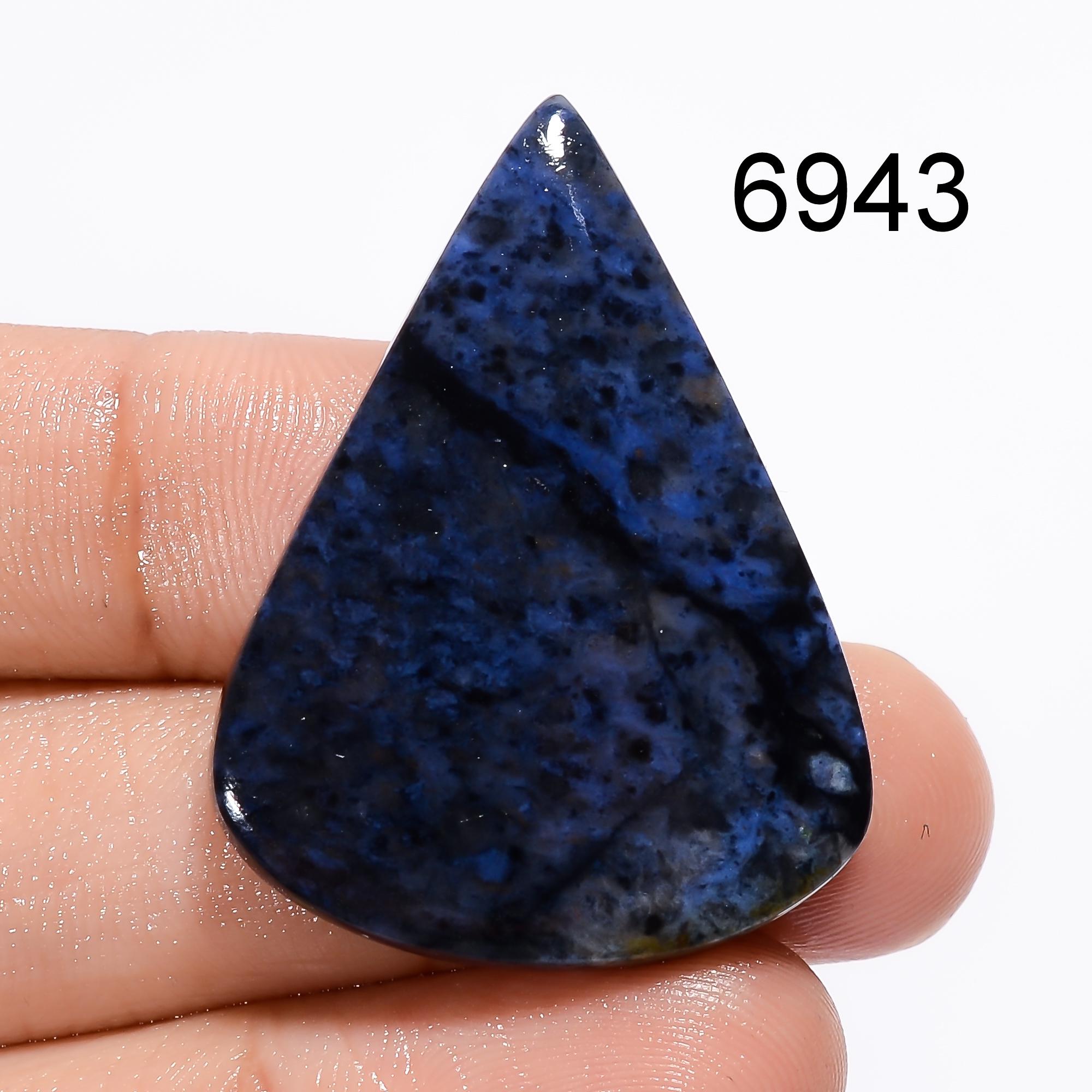 Natural Dumortierite Gemstone, Loose Cabochon For Jewelry Making Supply - image 2