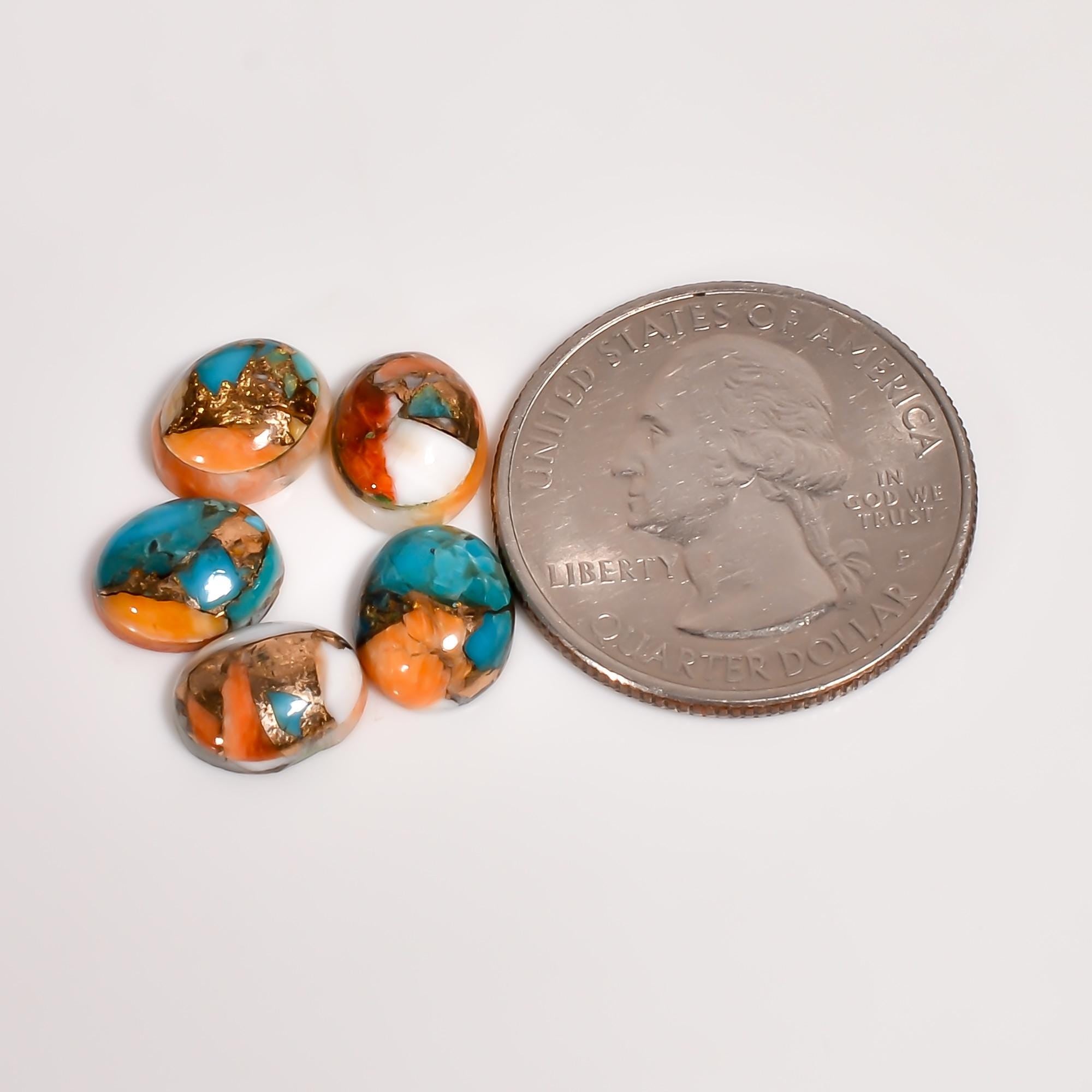 Oyster Copper Turquoise Oval Gemstone, 10x8 MM Calibrated AAA Quality. - image 3