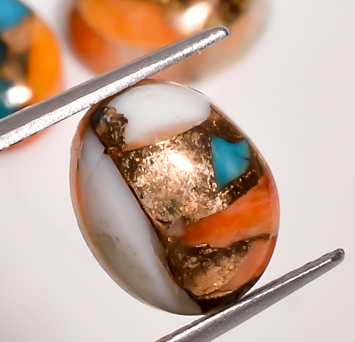Oyster Copper Turquoise Oval Gemstone, 10x8 MM Calibrated AAA Quality.