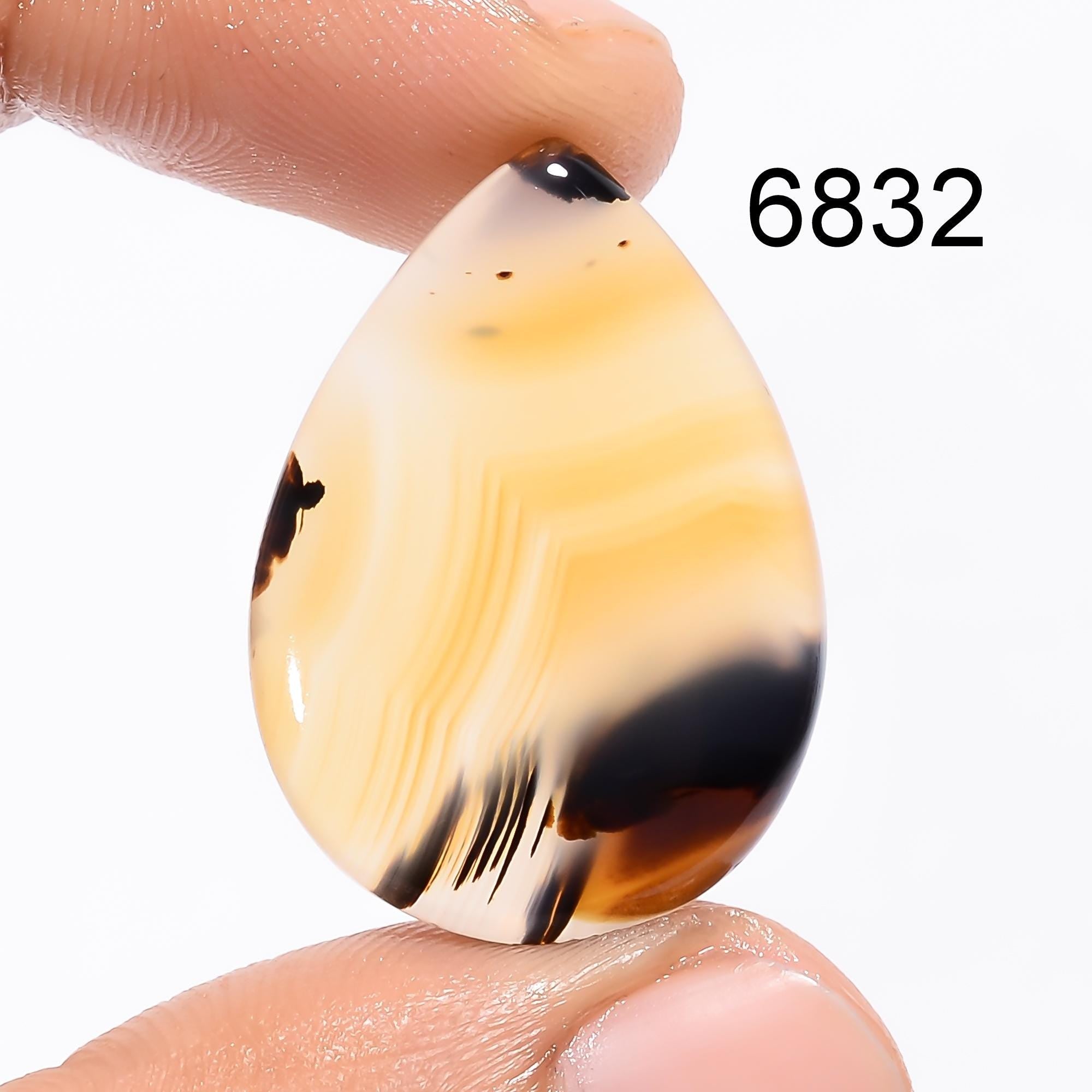 Natural Montana Agate Pendant Cabochon, Multi Color Gemstone For Jewelry Making - image 4