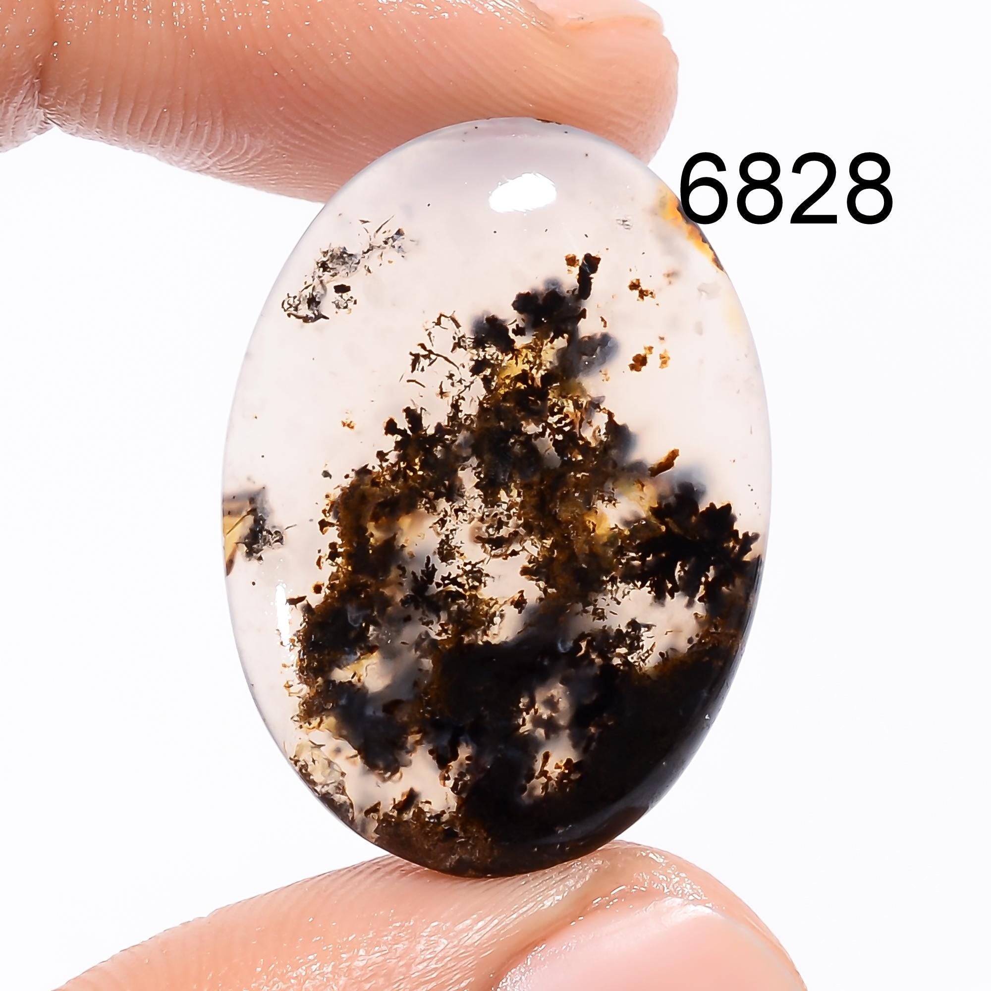 Natural Montana Agate Pendant Cabochon, Multi Color Gemstone For Jewelry Making
